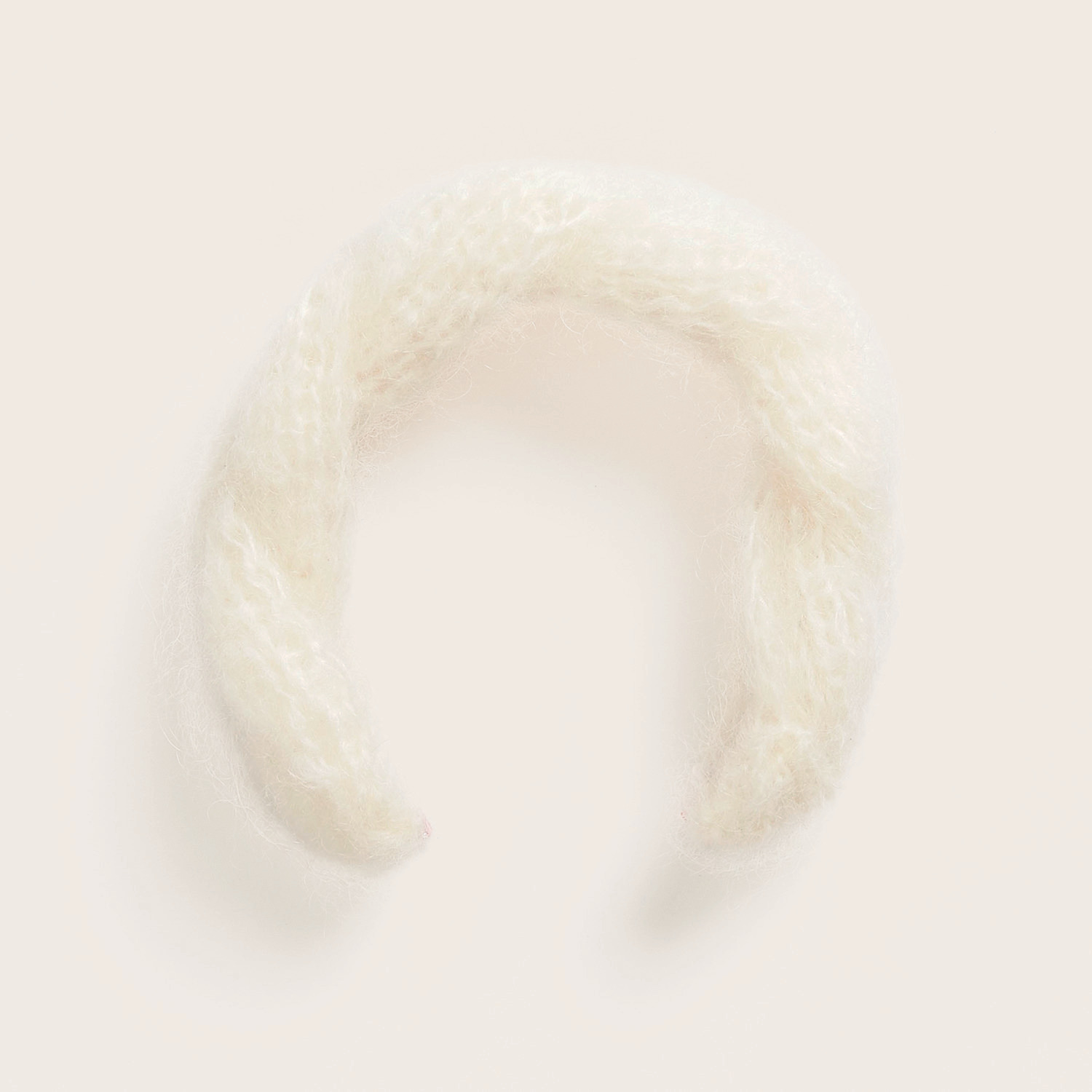 Strickset Haarreifen Modell 12b aus Trachtenbuch I mog di in Creme, aus Mohair Merino Chunky.