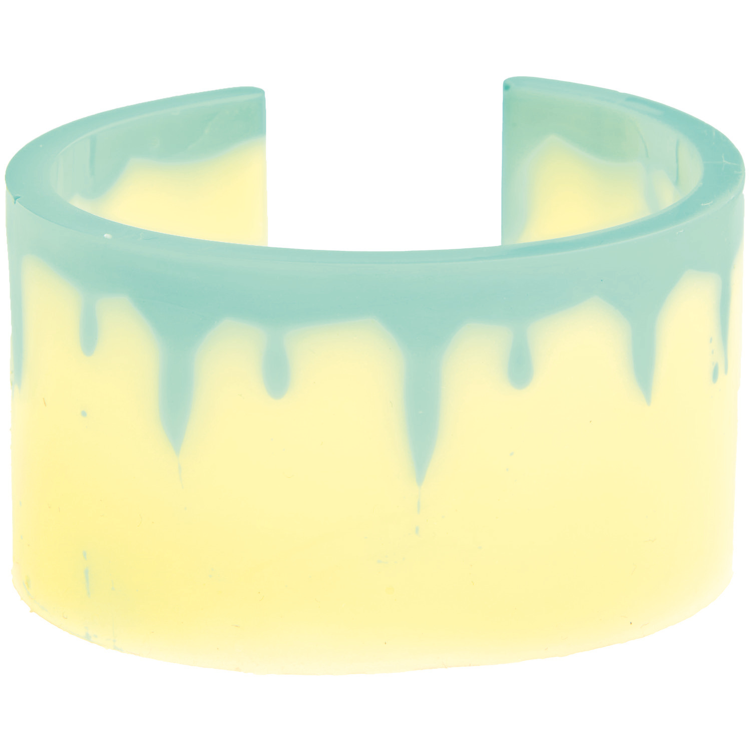 UV Resin Soft: Armreif aus transparentem Epoxidharz in Smaragdgrün von Rico Design, mit Silikonform.