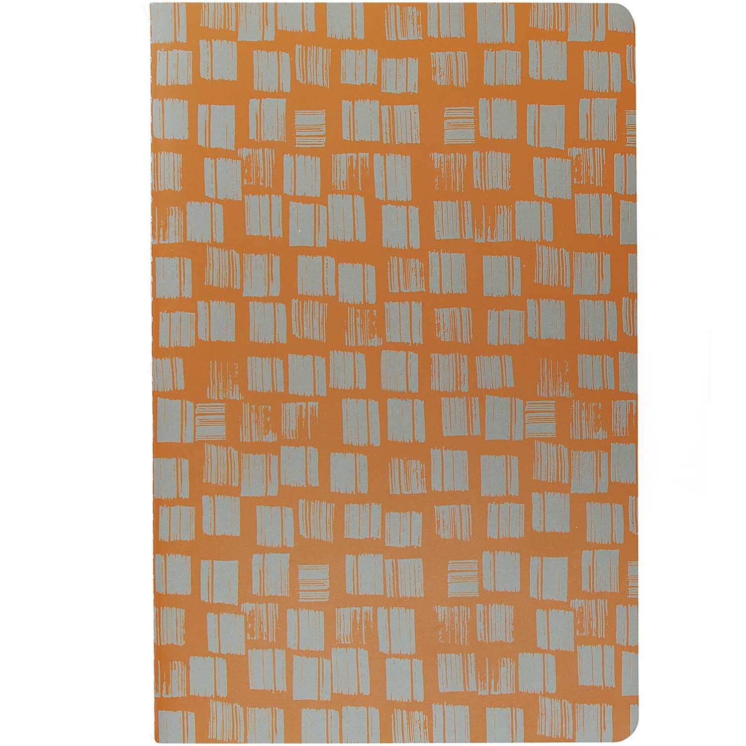Paper Poetry Notizbücher in A5 mit karamell-grauem Muster, punktkariert, 40 Seiten, 2 Stück. Ideal für kreative Notizen.