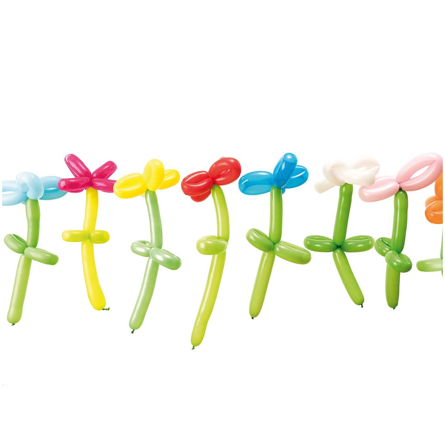 Luftballons zum Modellieren in Blumenform, mehrfarbig, von Rico Design, ideal für kreative Dekorationen.