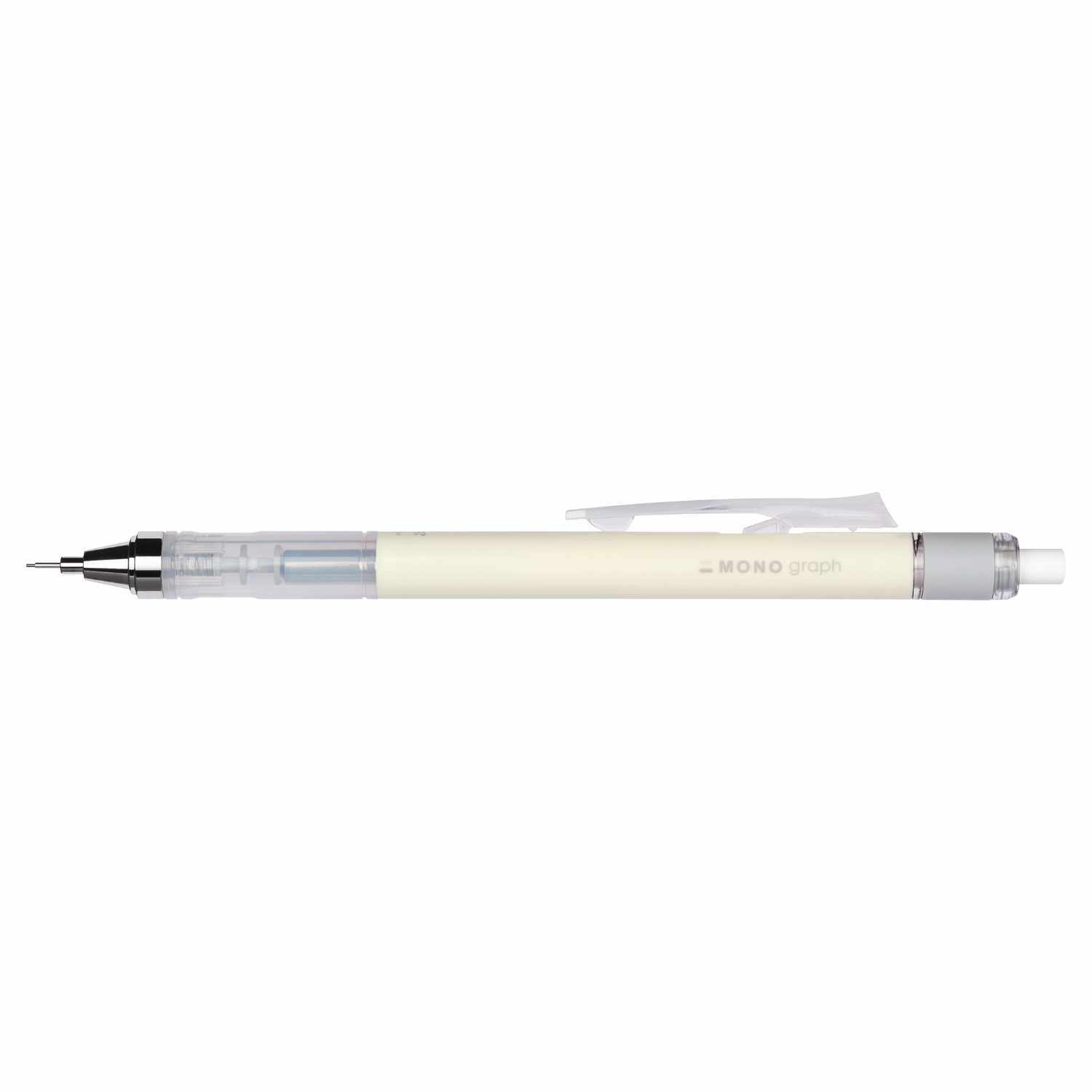 MONO graph Druckbleistift Pastell in Cremegelb von Tombow, ideal für präzises Zeichnen und Schreiben.