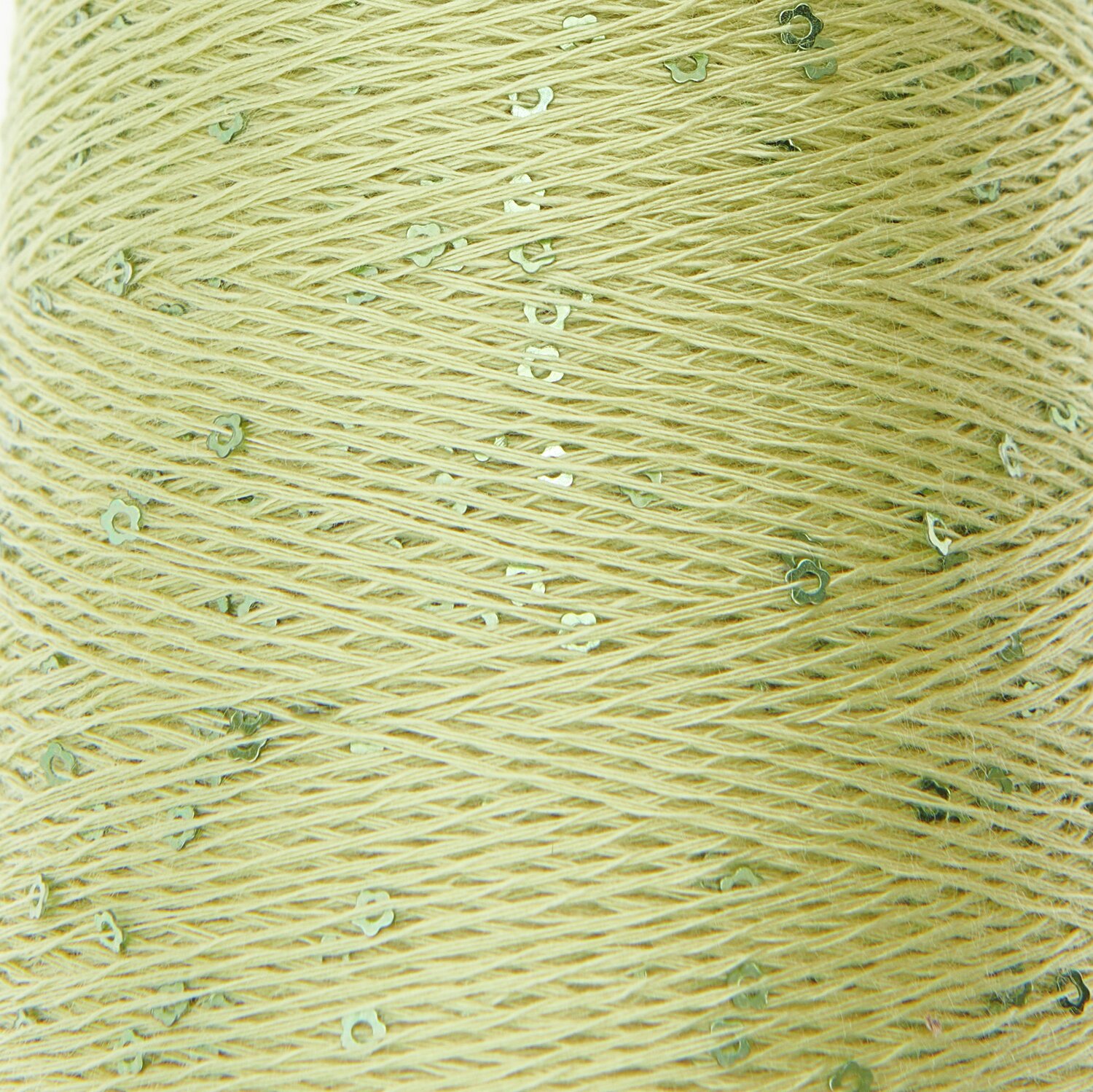 Creative Make It Blümchen Garn in Oliv mit kleinen Blümchen, 25g 375m, ideal für feine Strickprojekte.