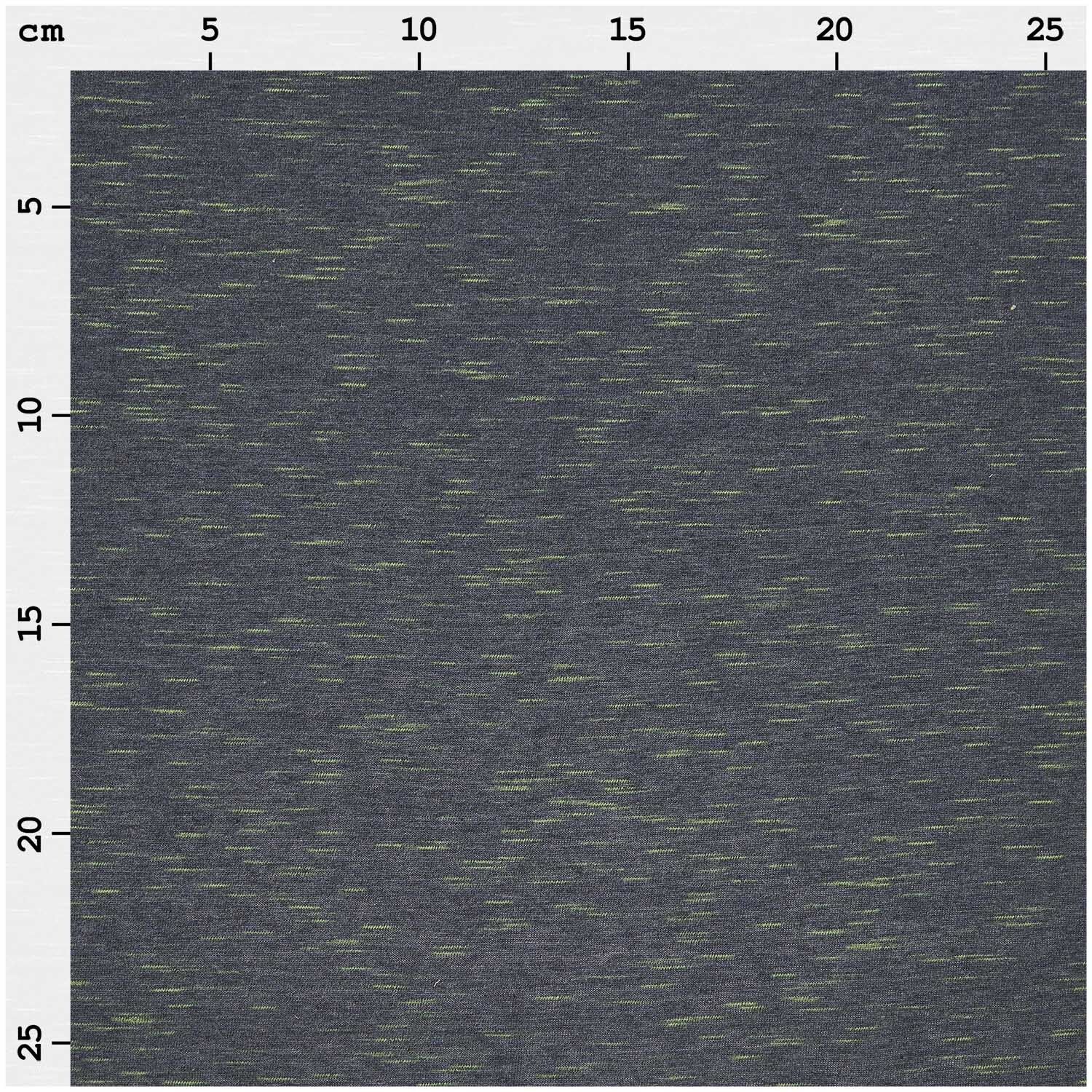 Stoffabschnitt Jersey dunkel blau/neon grün 80x100cm von Rico Design