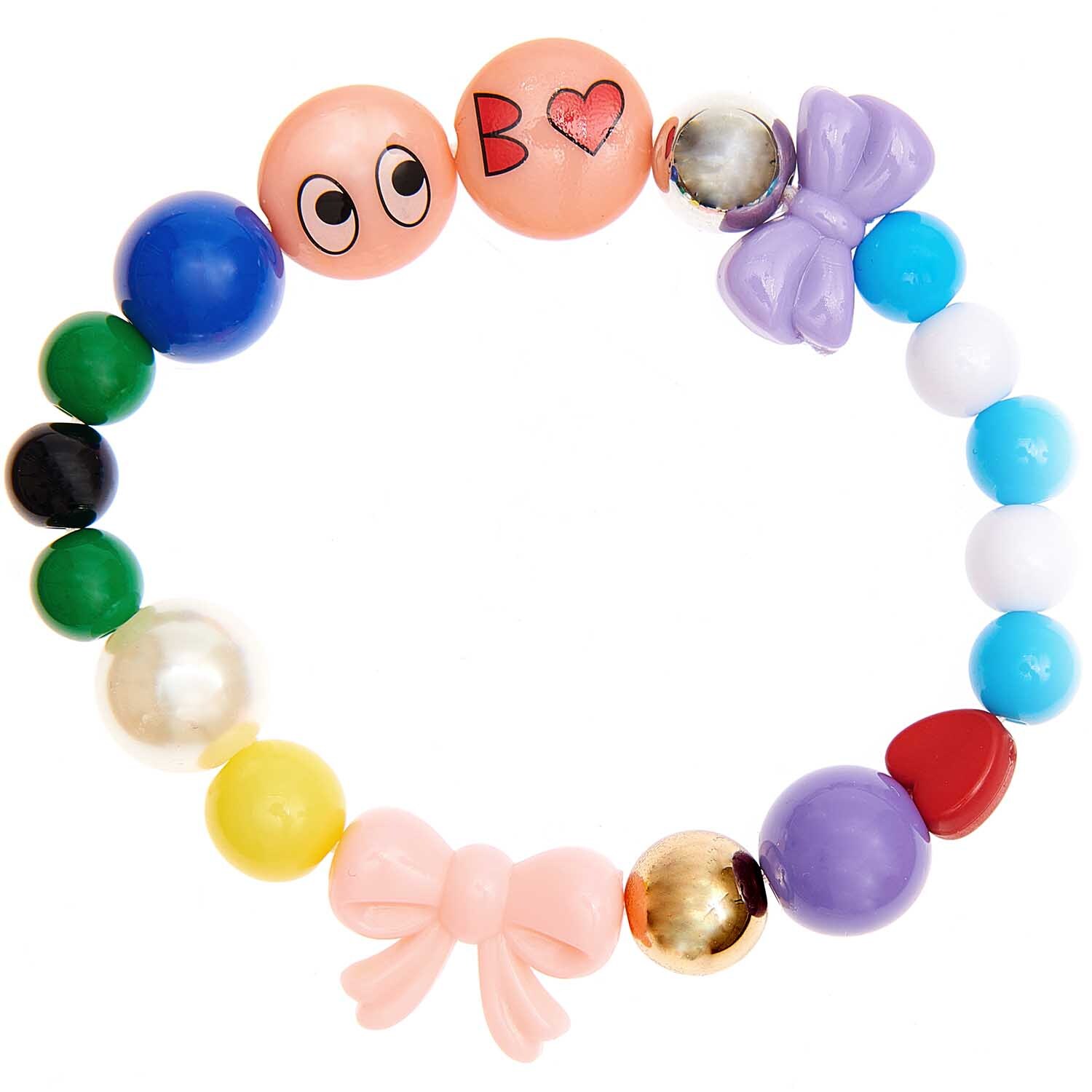 Rico Design x Redfries Armband Eye Candy Super Mix mit bunten Perlen und Schleifen.
