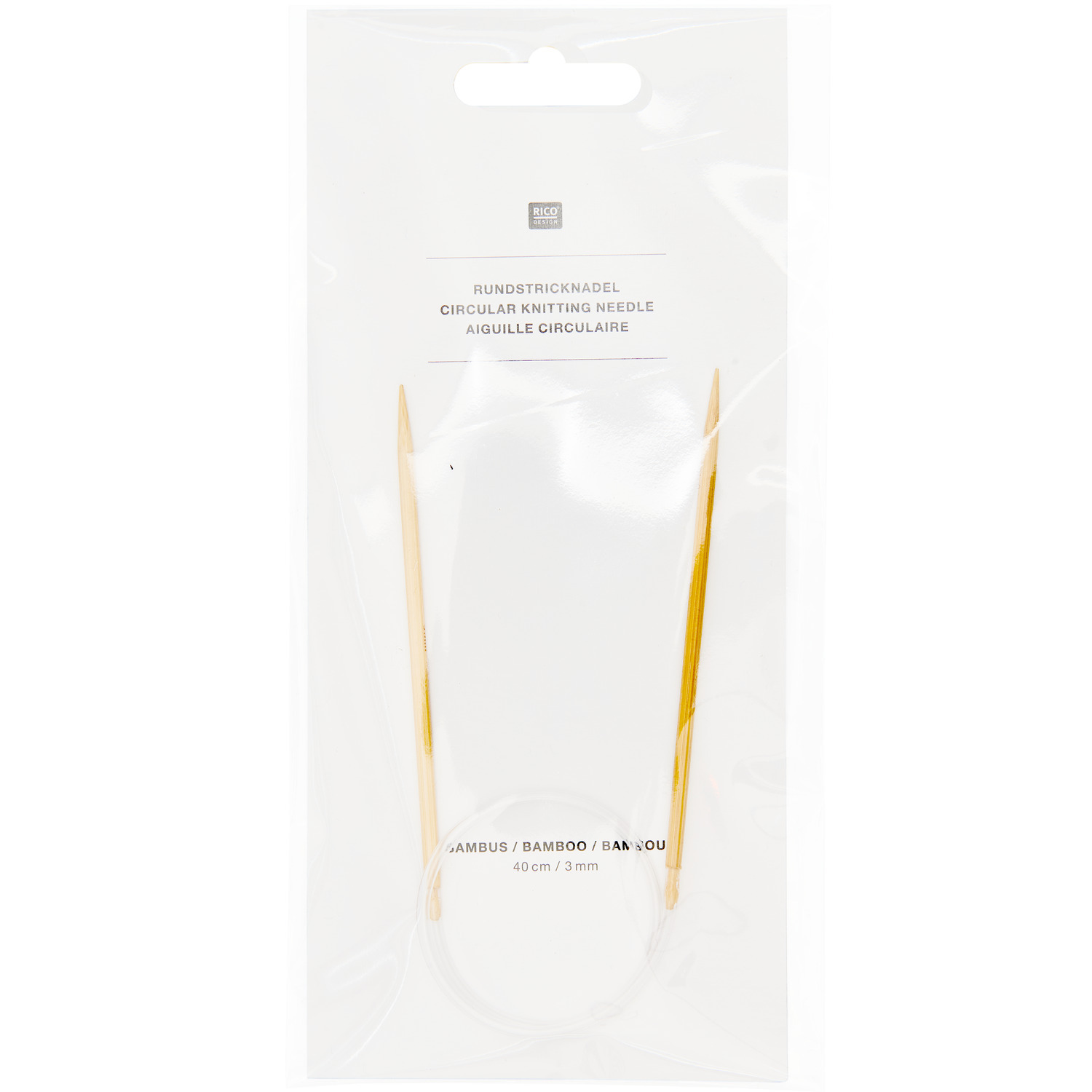 Rundstricknadel 40cm Bambus von Rico Design