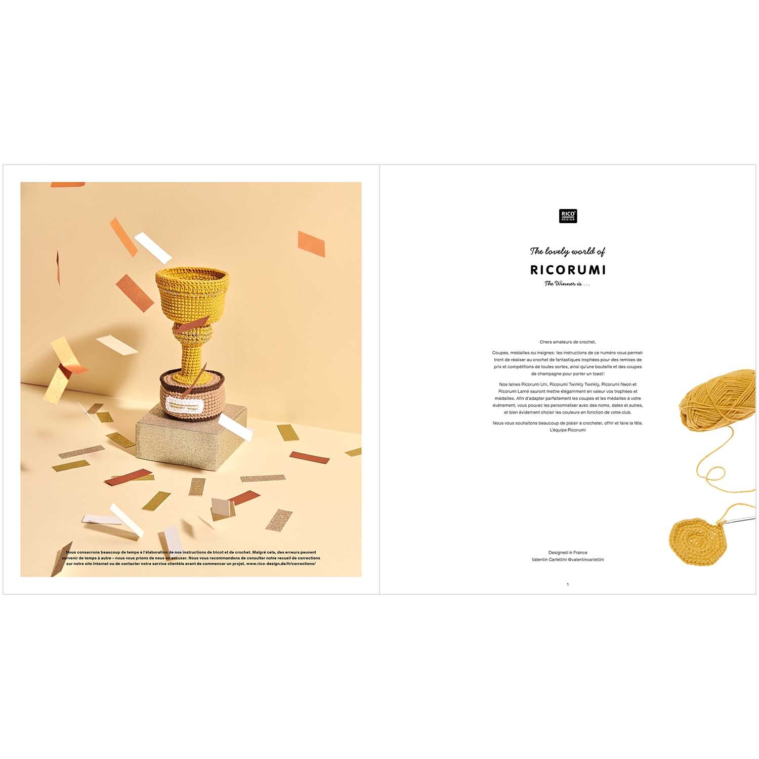 Ricorumi „The Winner is…" Sprachauswahl französisch von Rico Design