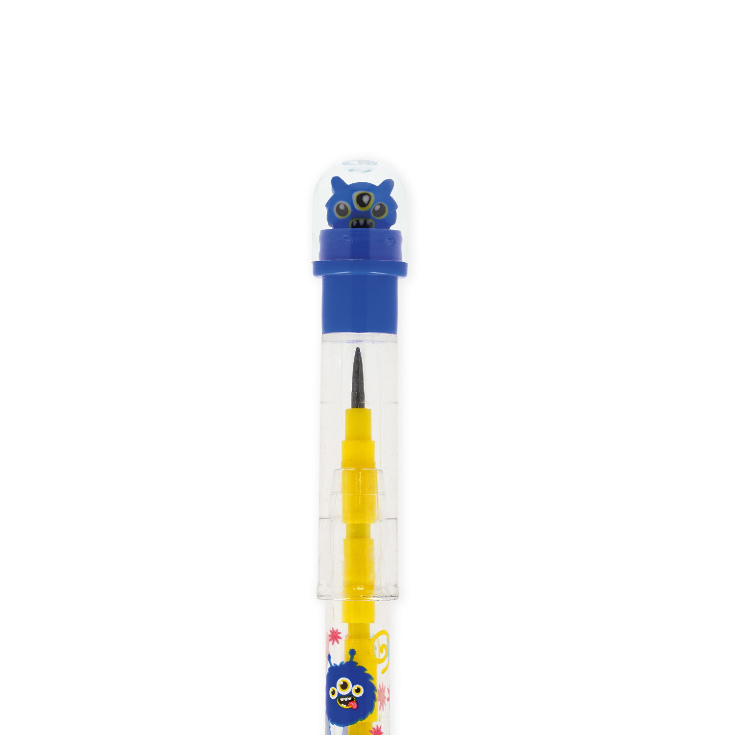 Stackable Pencils, Monster: Bunter Stift mit austauschbaren Minen und Monster-Design, ideal für Schule und Büro.