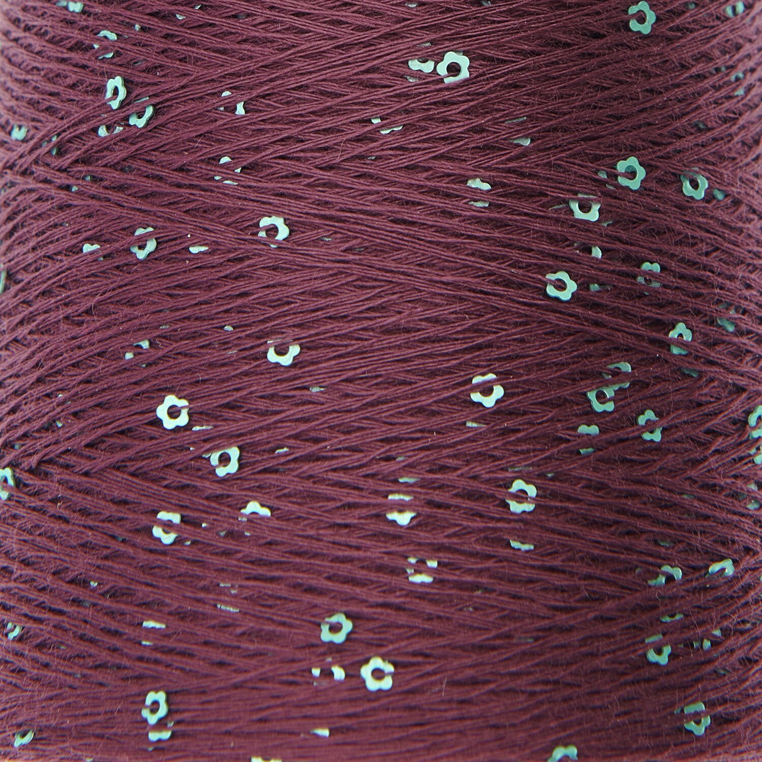 Creative Make It Blümchen Garn in Bordeaux mit kleinen Blumenmustern, 25g, 375m, ideal für kreative Strickprojekte.