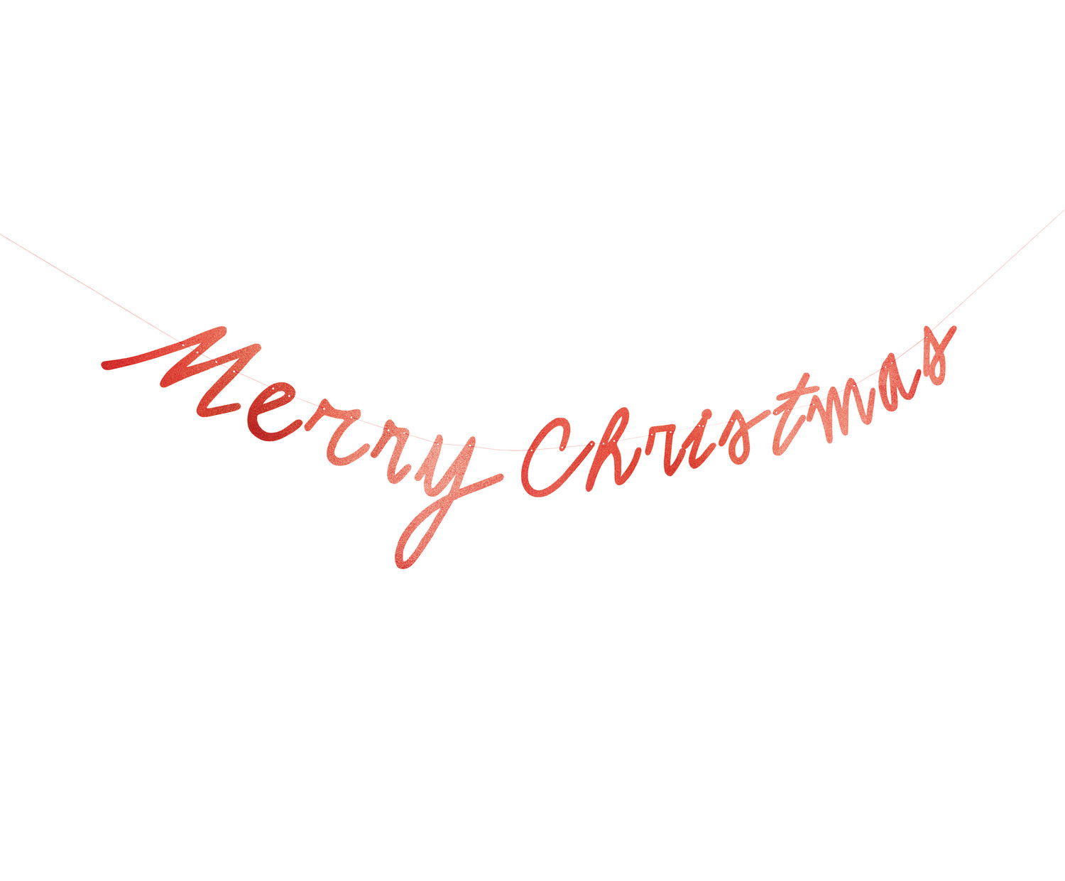 Paper Poetry Girlande Merry Christmas 3m Farbe Rot von Rico Design
