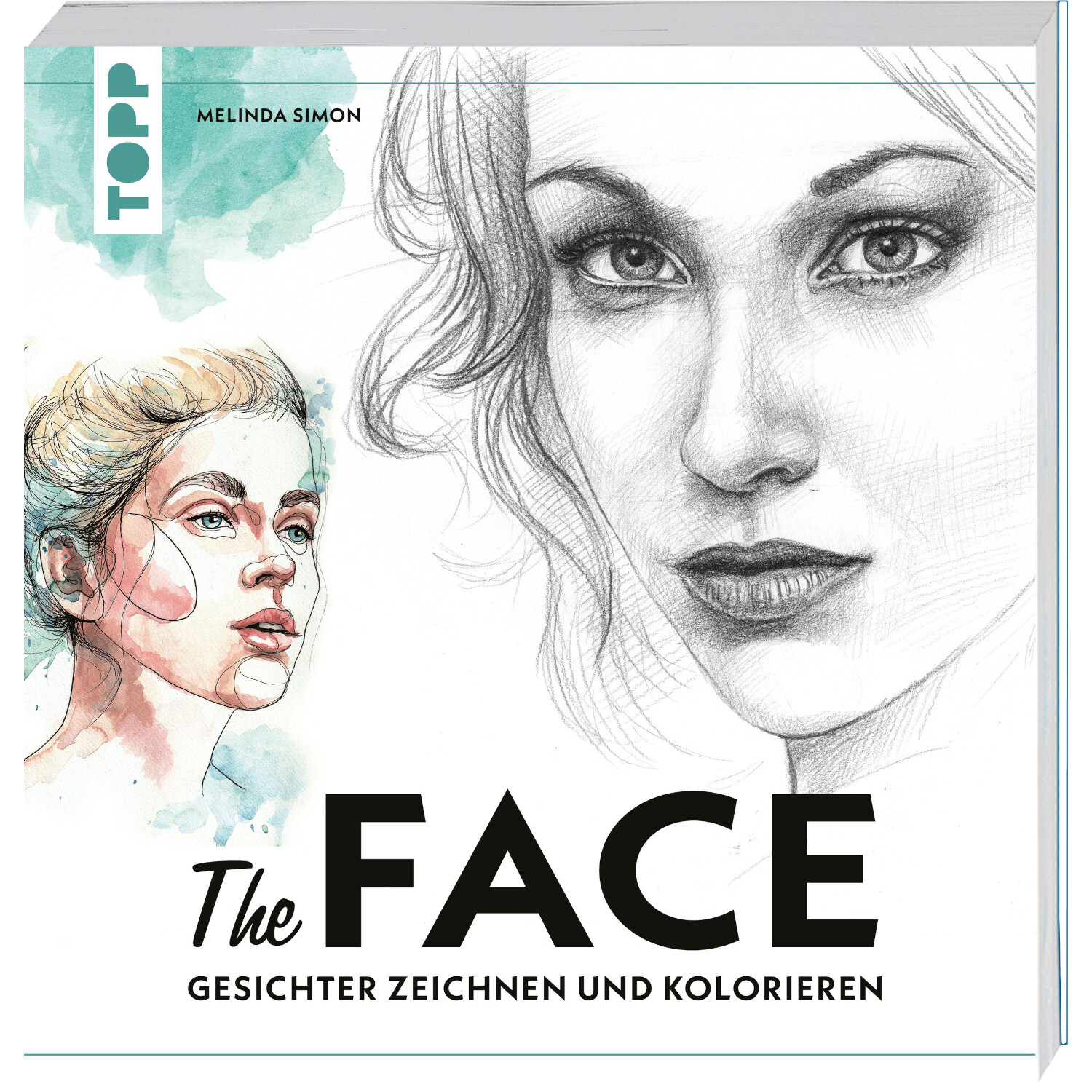 The FACE: Buchcover mit Zeichnungen von Gesichtern, erschienen bei TOPP. Ideal zum Zeichnen und Kolorieren lernen.