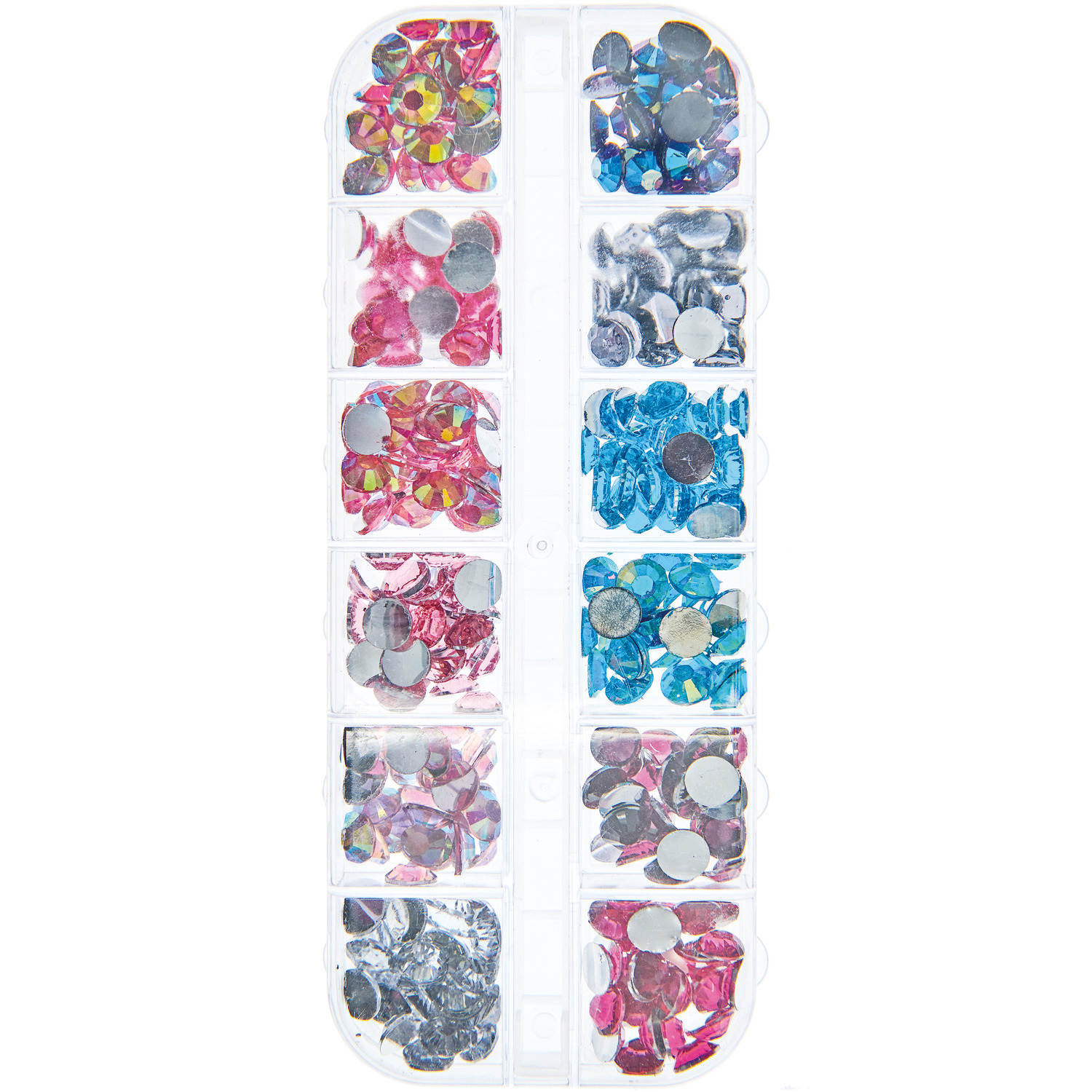 Füllmaterial für Resin Diamanten Beere Mix in einer transparenten Box mit verschiedenen Farben von Rico Design. Ideal für kreative Projekte.