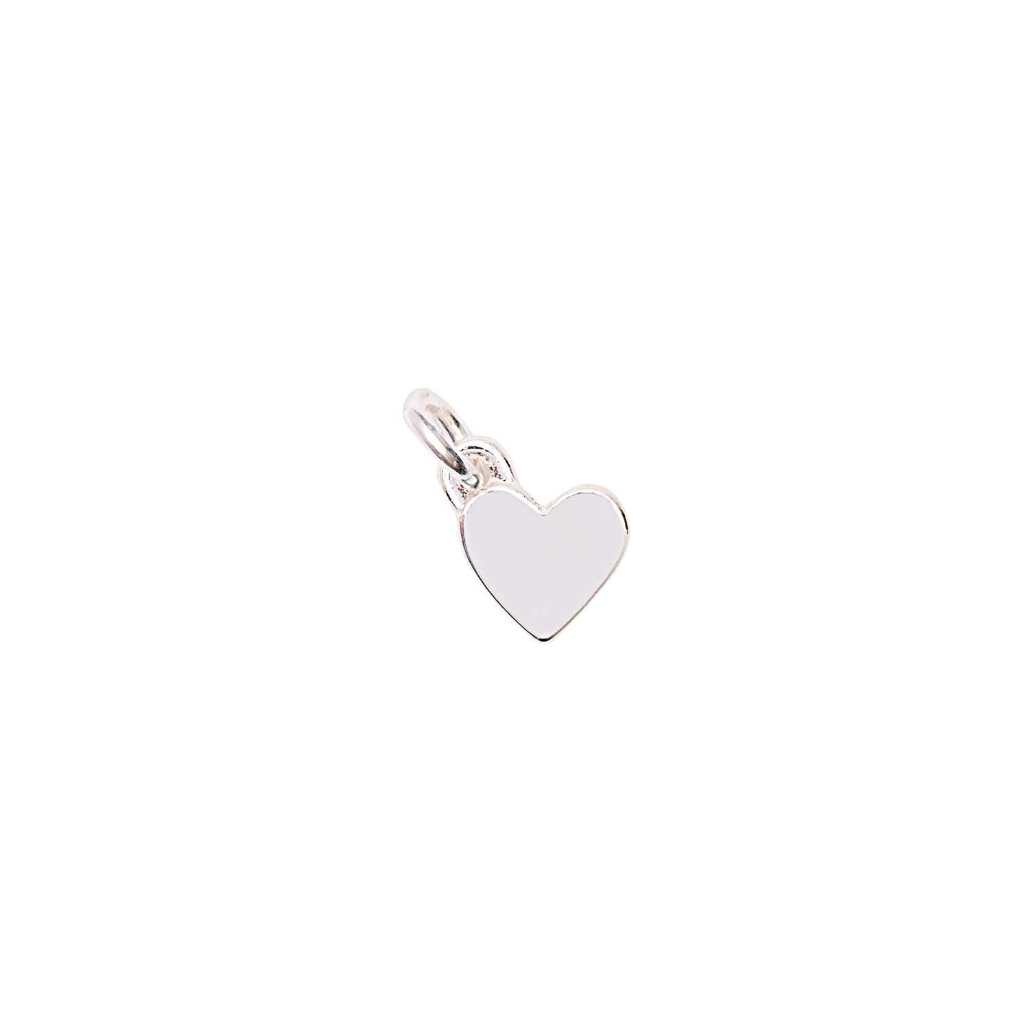 Anhänger Herz silber: Eleganter Herzanhänger von Rico Design in Silber, ideal für stilvolle Schmuckstücke.