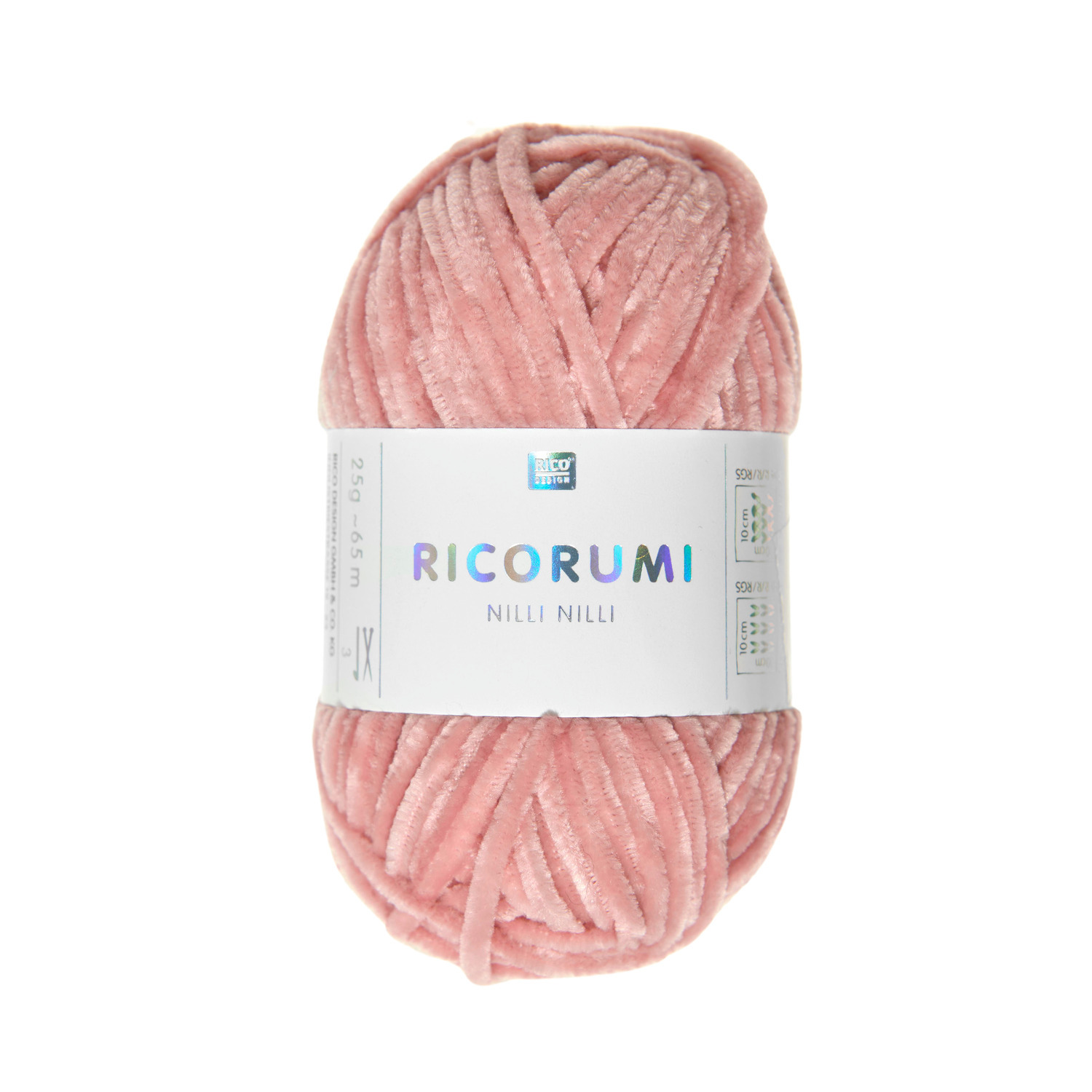Ricorumi Nilli Nilli: Weiches Garn in Lachsfarbe, 25g, ideal für kreative Strickprojekte.