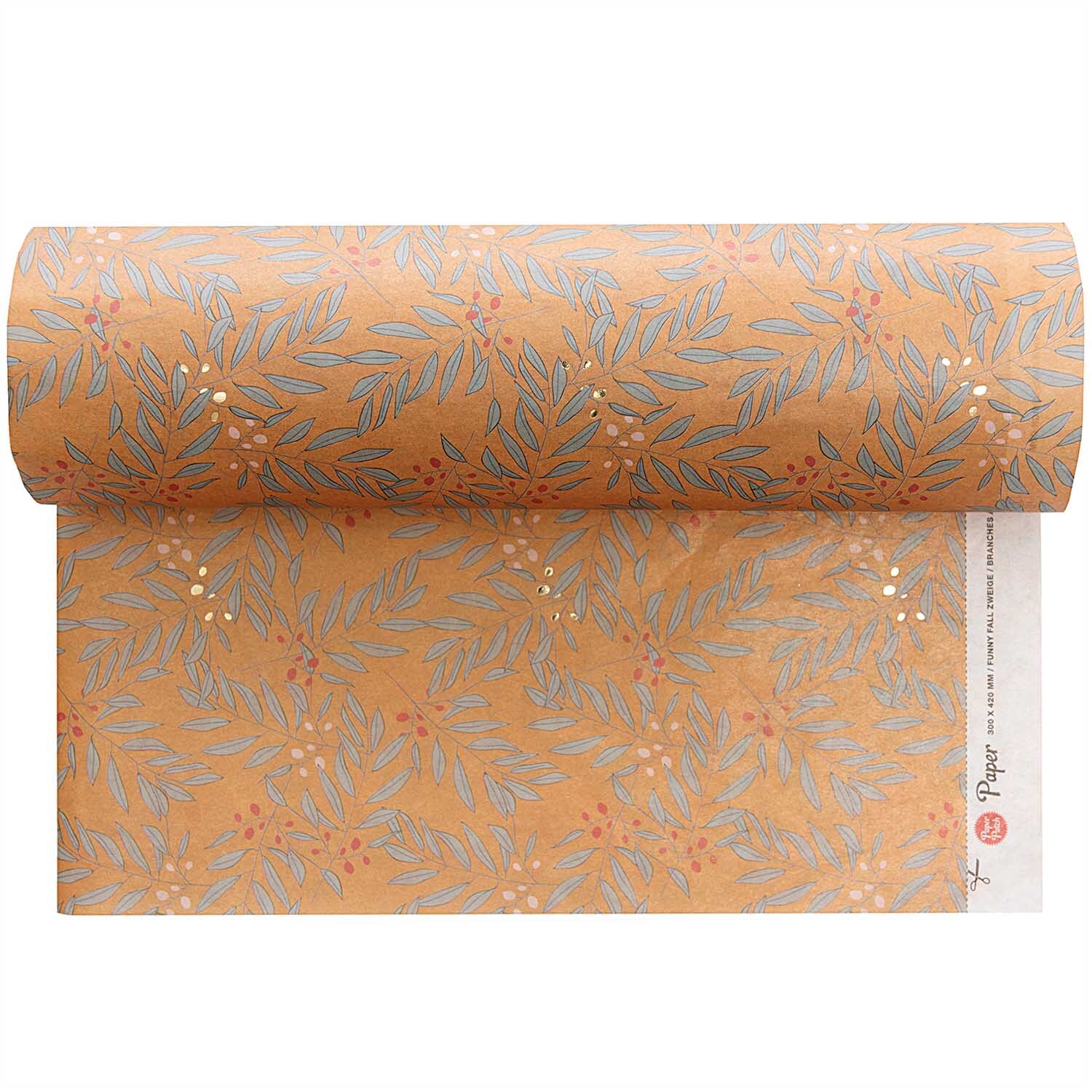 Paper Patch Papier Zweige orange 30x42cm von Rico Design