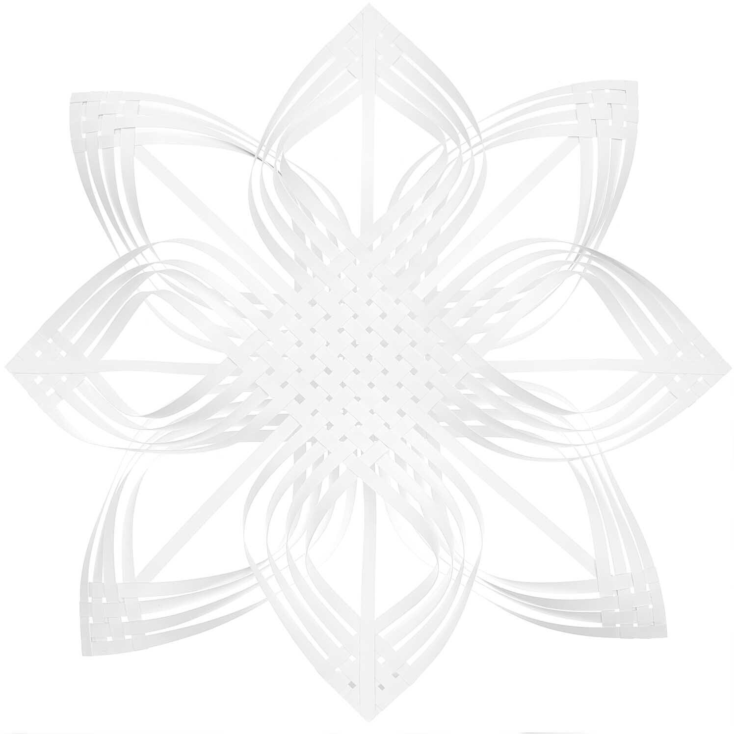 Paper Poetry Web-Stern Größe L aus weißem Papier, kunstvoll gefaltet, von Rico Design.