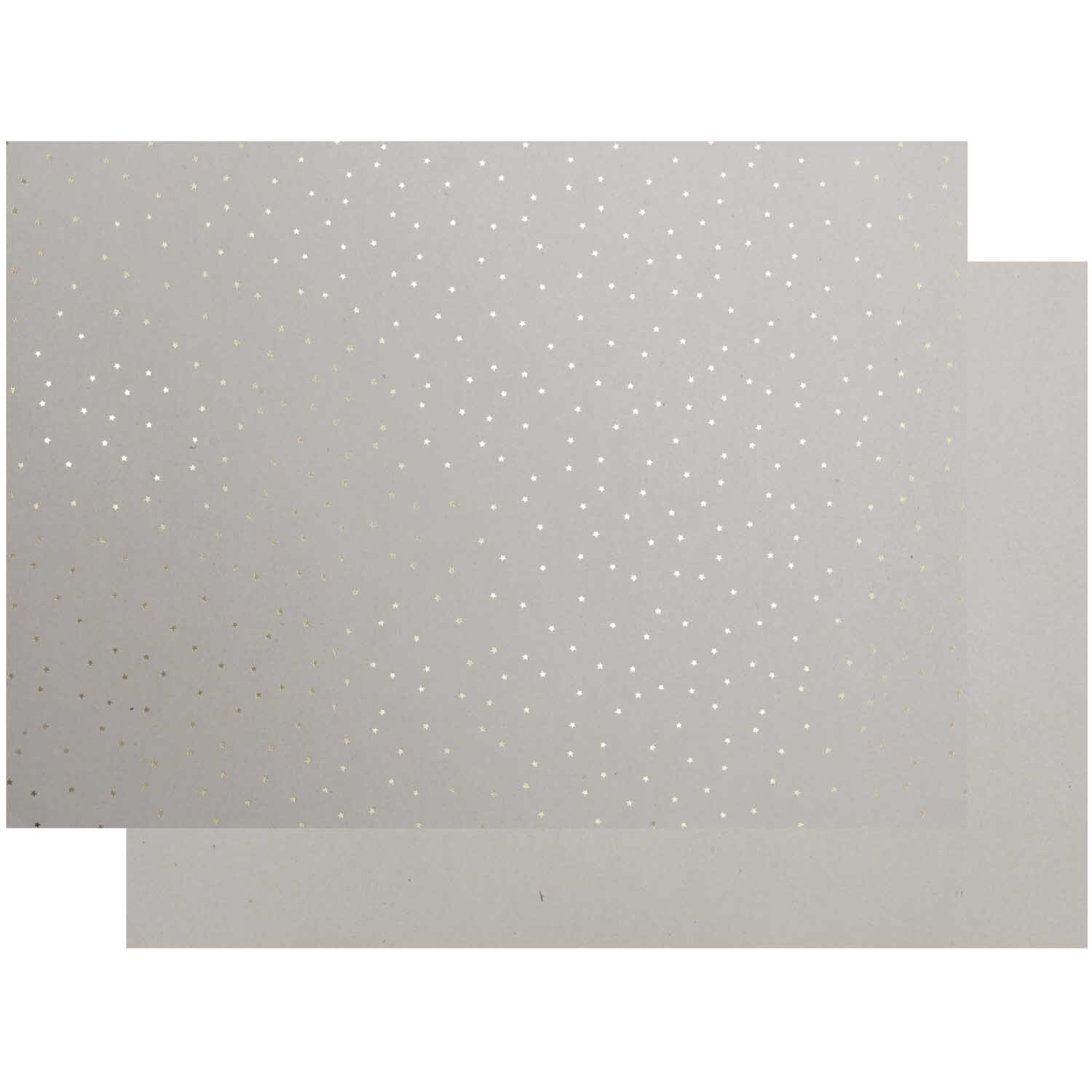 Paper Poetry Graukarton Sterne 50x70cm mit goldenen Sternen von Rico Design. Ideal für kreative Projekte.