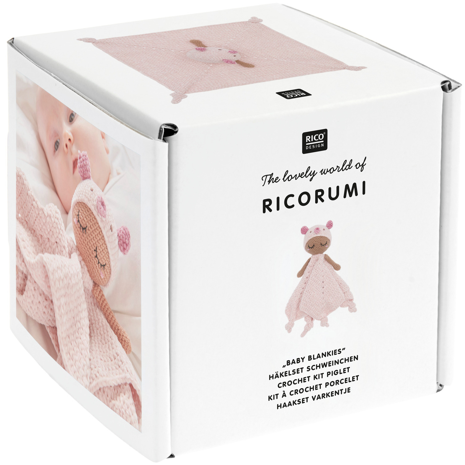 Ricorumi Häkelset Baby Blankies Schweinchen von Rico Design