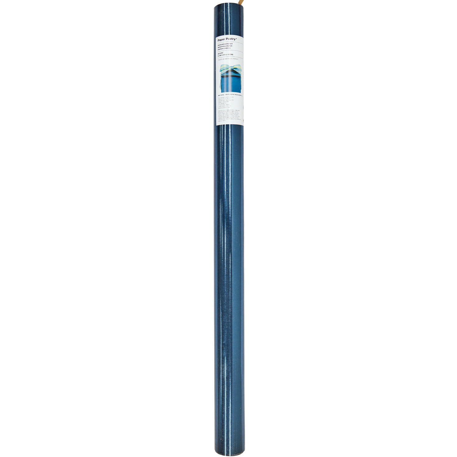 Geschenkpapier Metallic 70cm 2m 80g/m² Farbe Blau von Rico Design