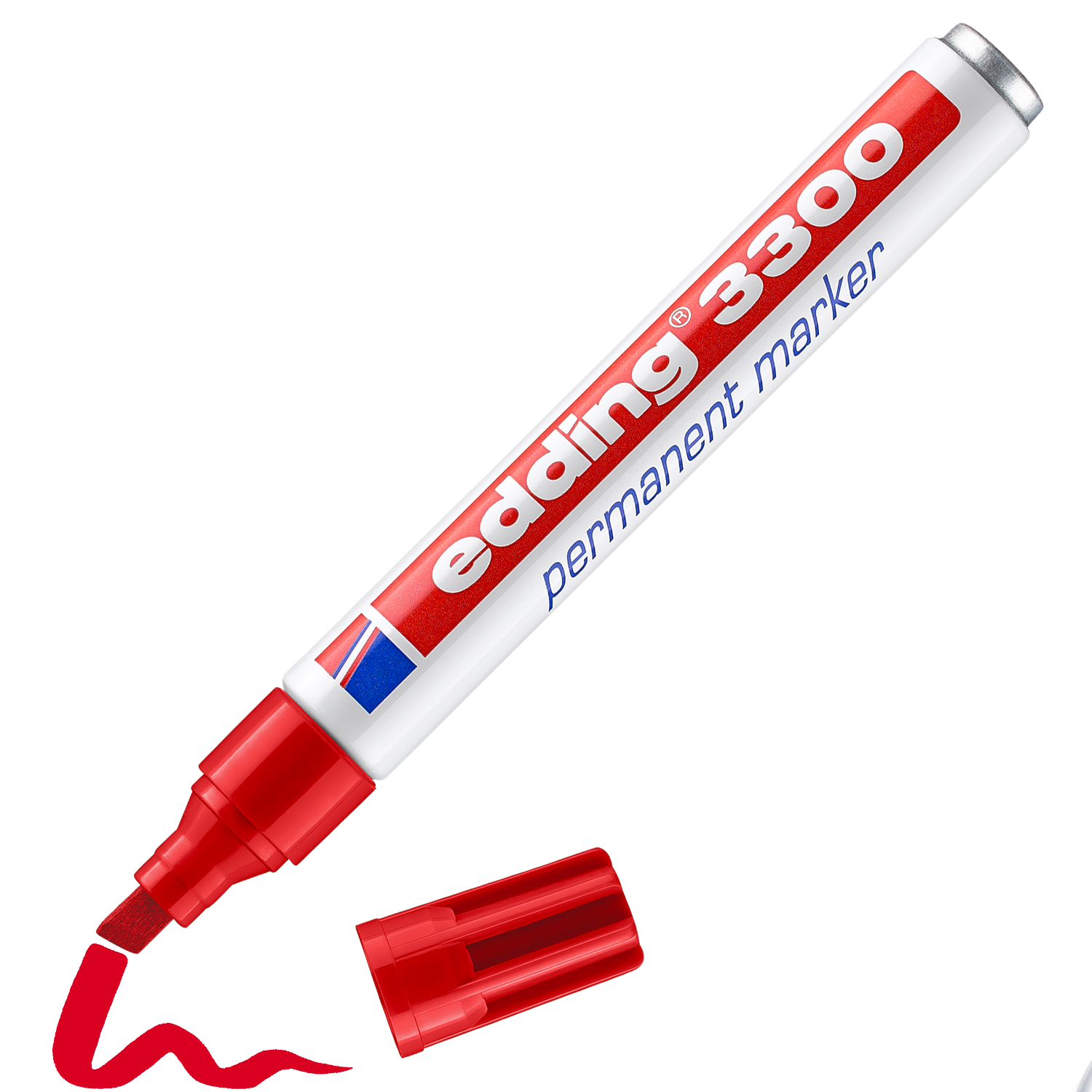 3300 Permanentmarker mit abgeschrägter Spitze, ideal für präzises Schreiben und Markieren.