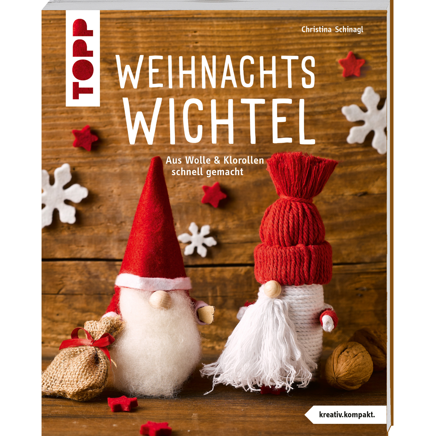 Weihnachtswichtel - Aus Wolle und Klorolle schnell gemacht: DIY-Buch von TOPP mit kreativen Bastelideen für festliche Dekorationen.