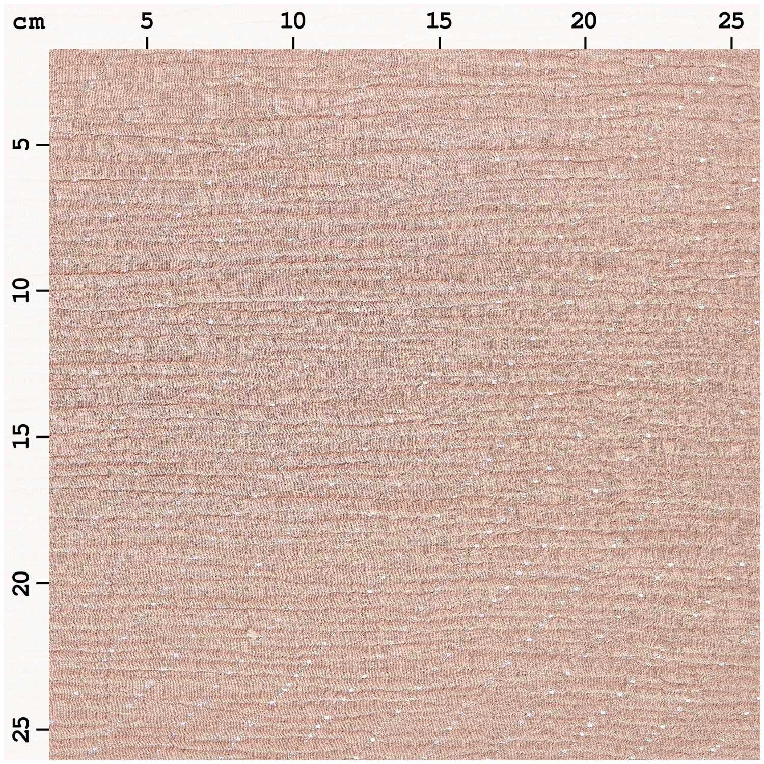 Meterware Krinkelmusselin Streifen Puder 130cm von Rico Design