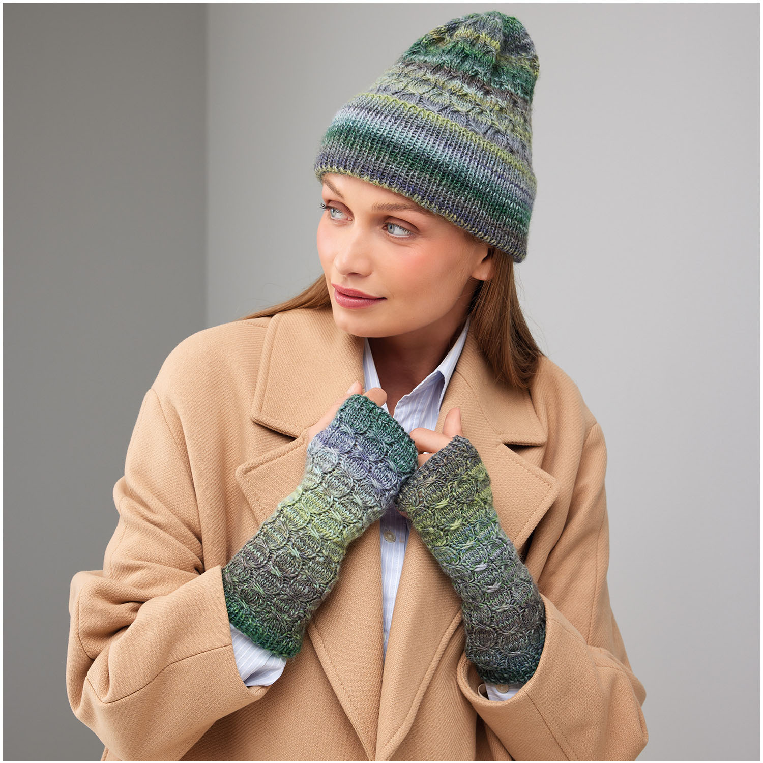 Strickset Mütze und Armstulpen Modell 12 und 13 aus Die Neue Masche Nr. 8 von idee. Creativmarkt