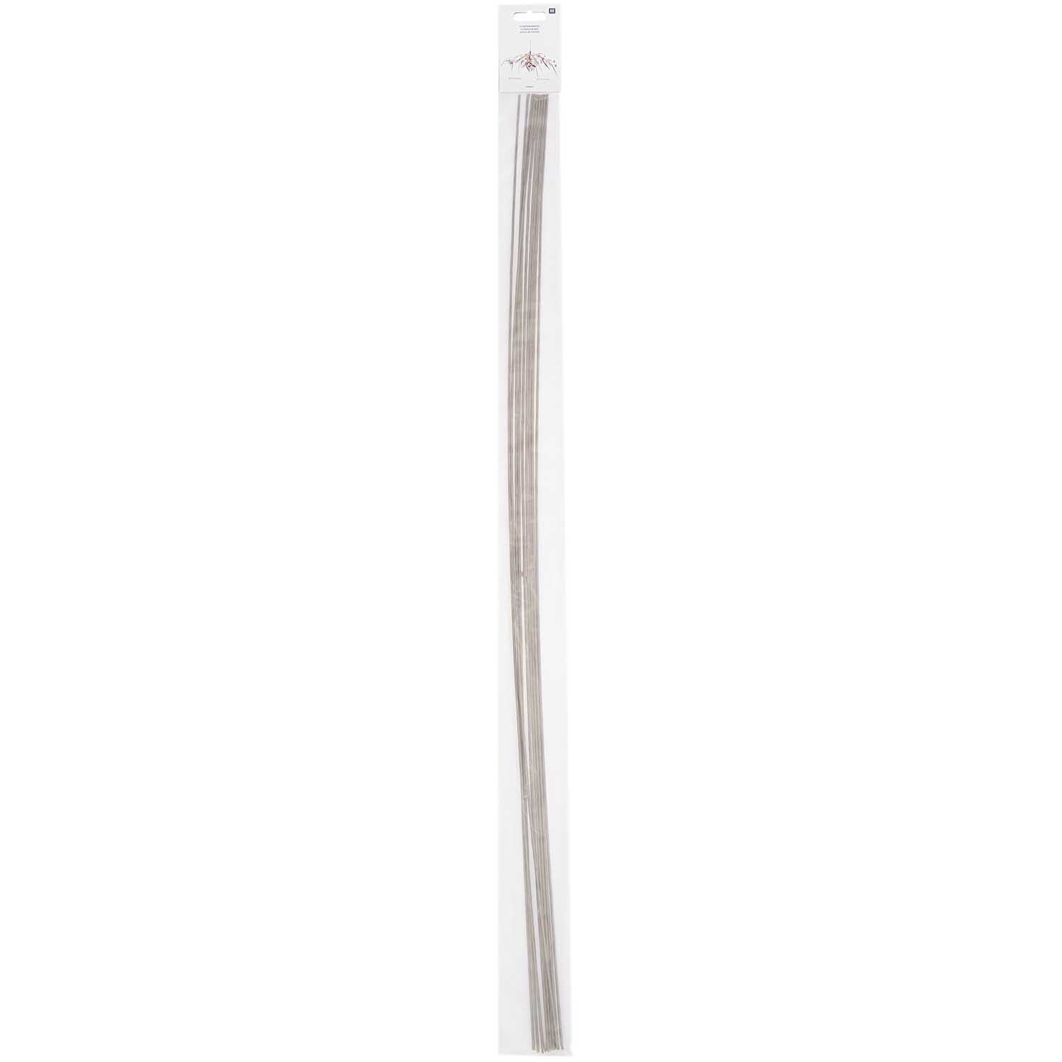 Papierdraht 1,8mm 1m 10 Stück von Rico Design in Taupe, abgebildet als lange, dünne Stäbe in einer transparenten Verpackung.