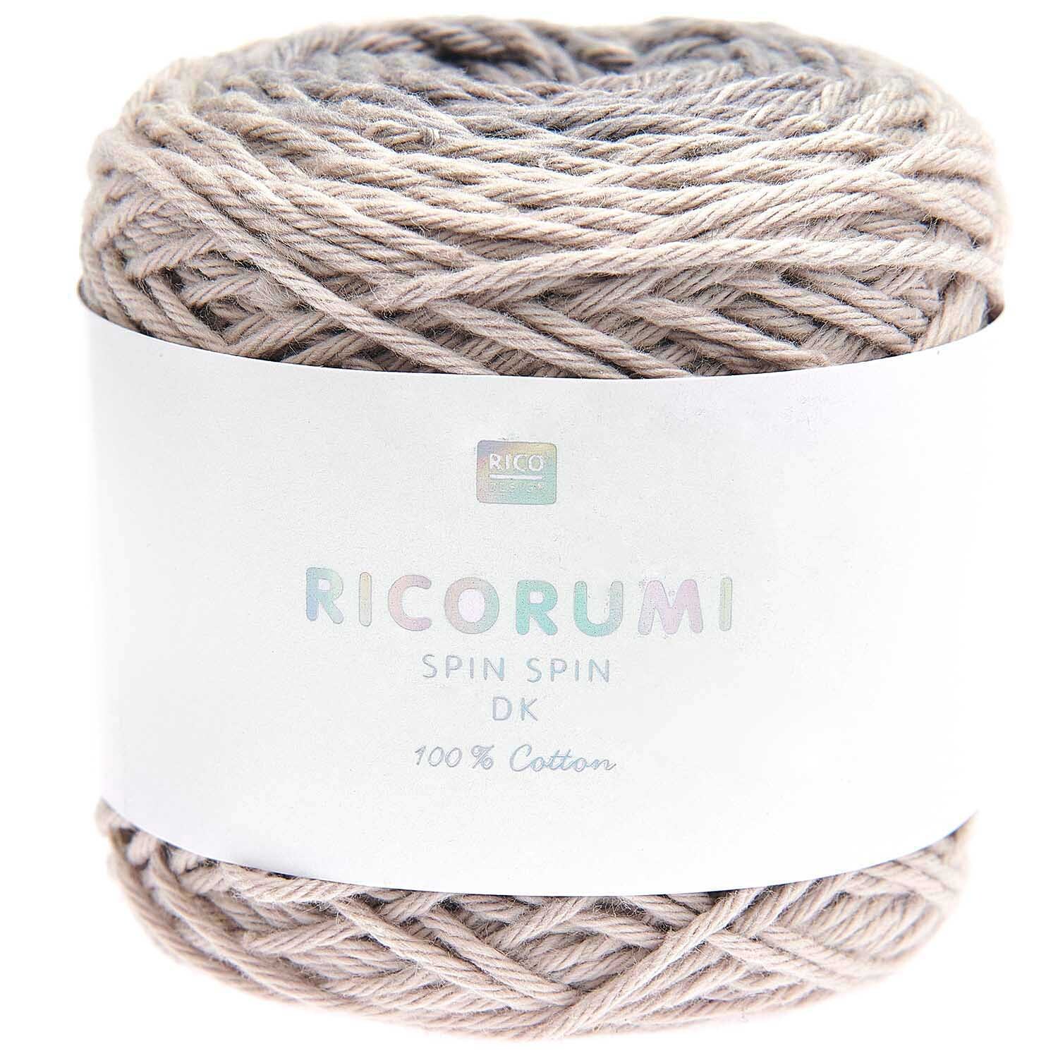 Ricorumi Spin Spin dk Häkelset Rain-Head: Graues Garnknäuel von Rico Design, 100% Baumwolle, 50g. Ideal für kreative Häkelprojekte.