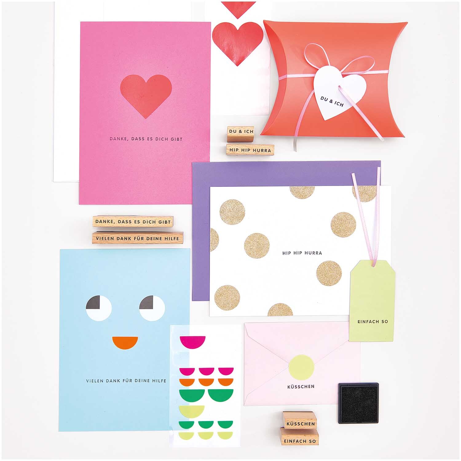 Paper Poetry XL Stempelset Texte Deutsch Sans Serif 33-teilig von Rico Design