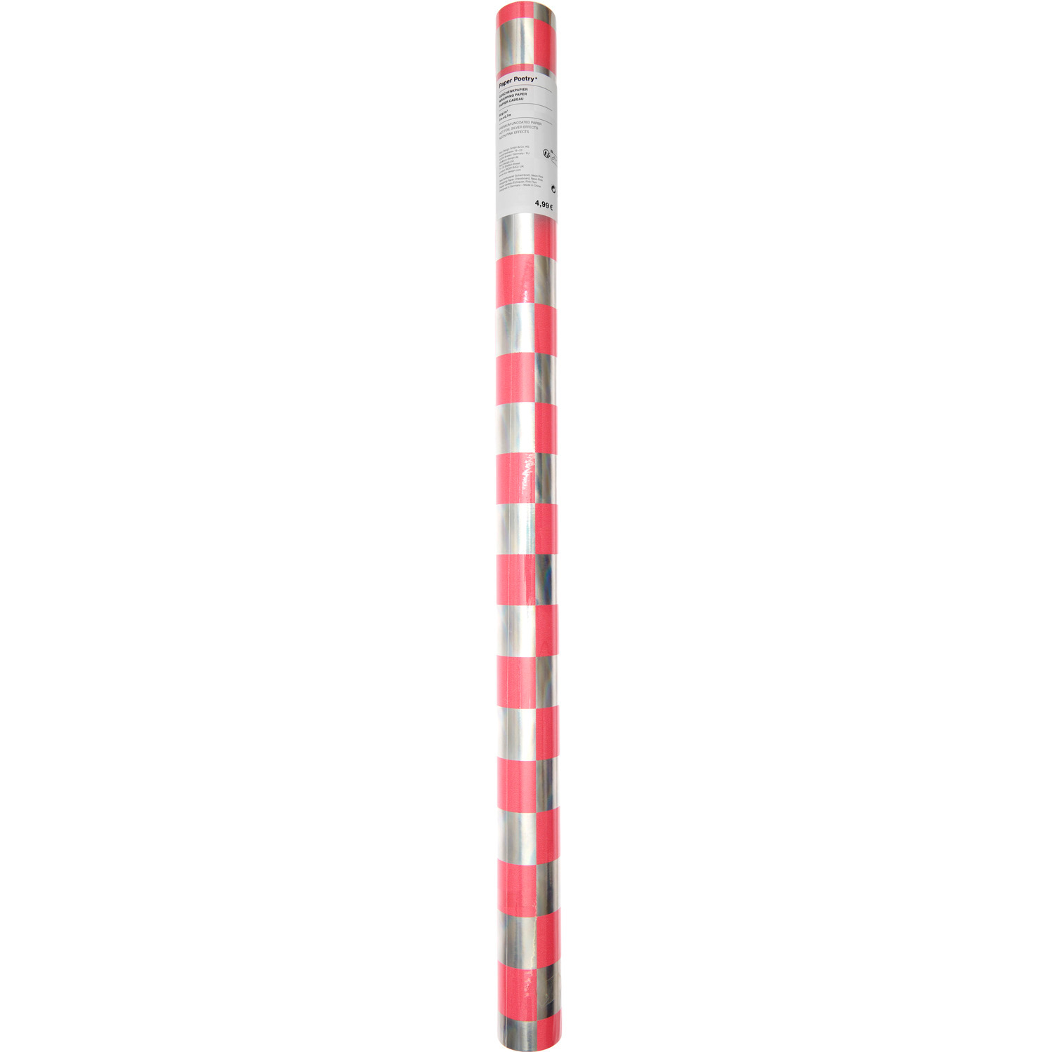 Paper Poetry Geschenkpapier Schachbrett  200x70cm 80g/m² Farbe Neon Pink von Rico Design