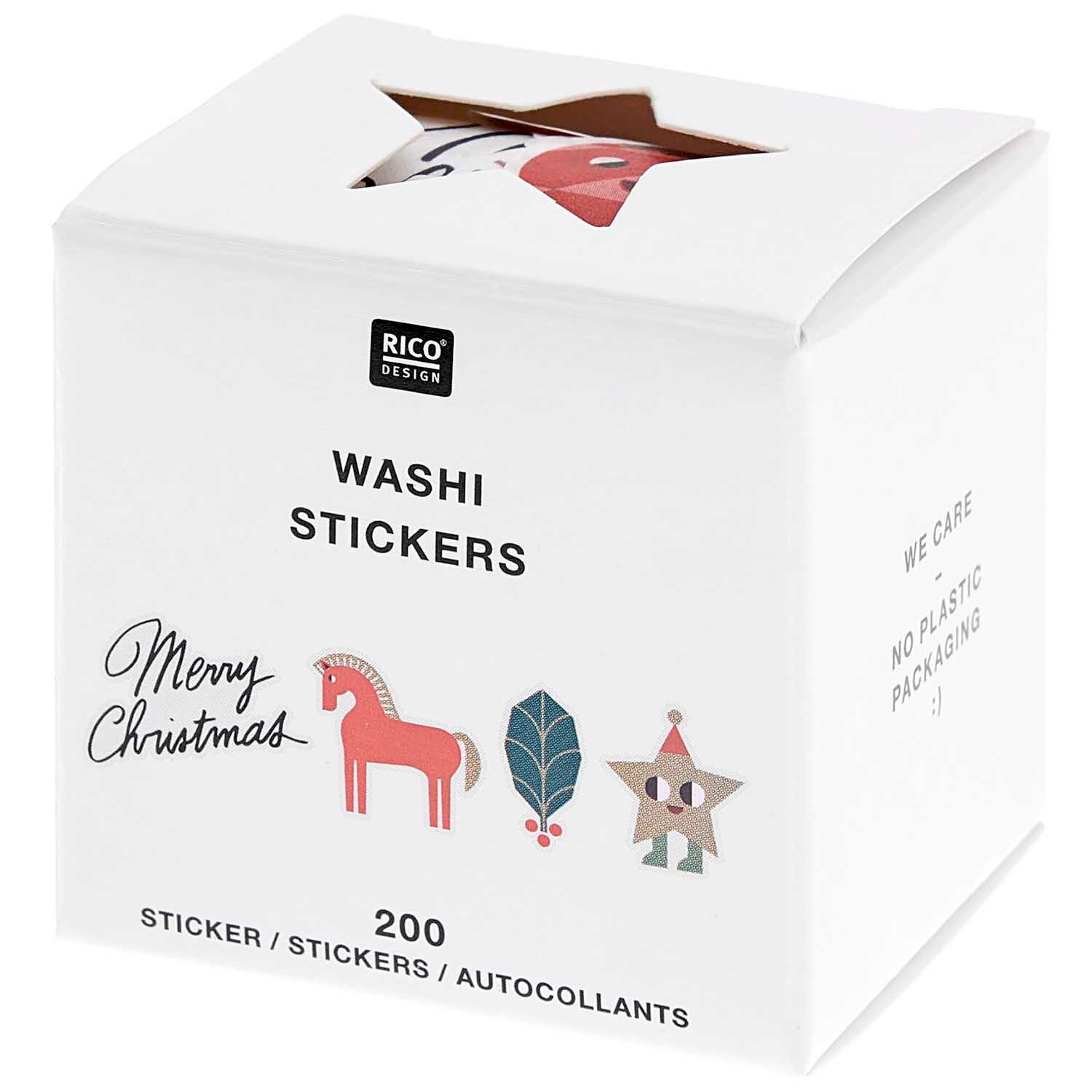 Paper Poetry Washi Sticker Figuren Christmas Rocks! 200 Stück von Rico Design