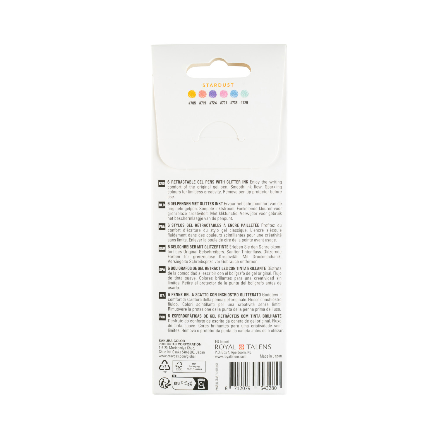 Gelly Roll Retractable Set Stardust 6 Stück von Royal Talens