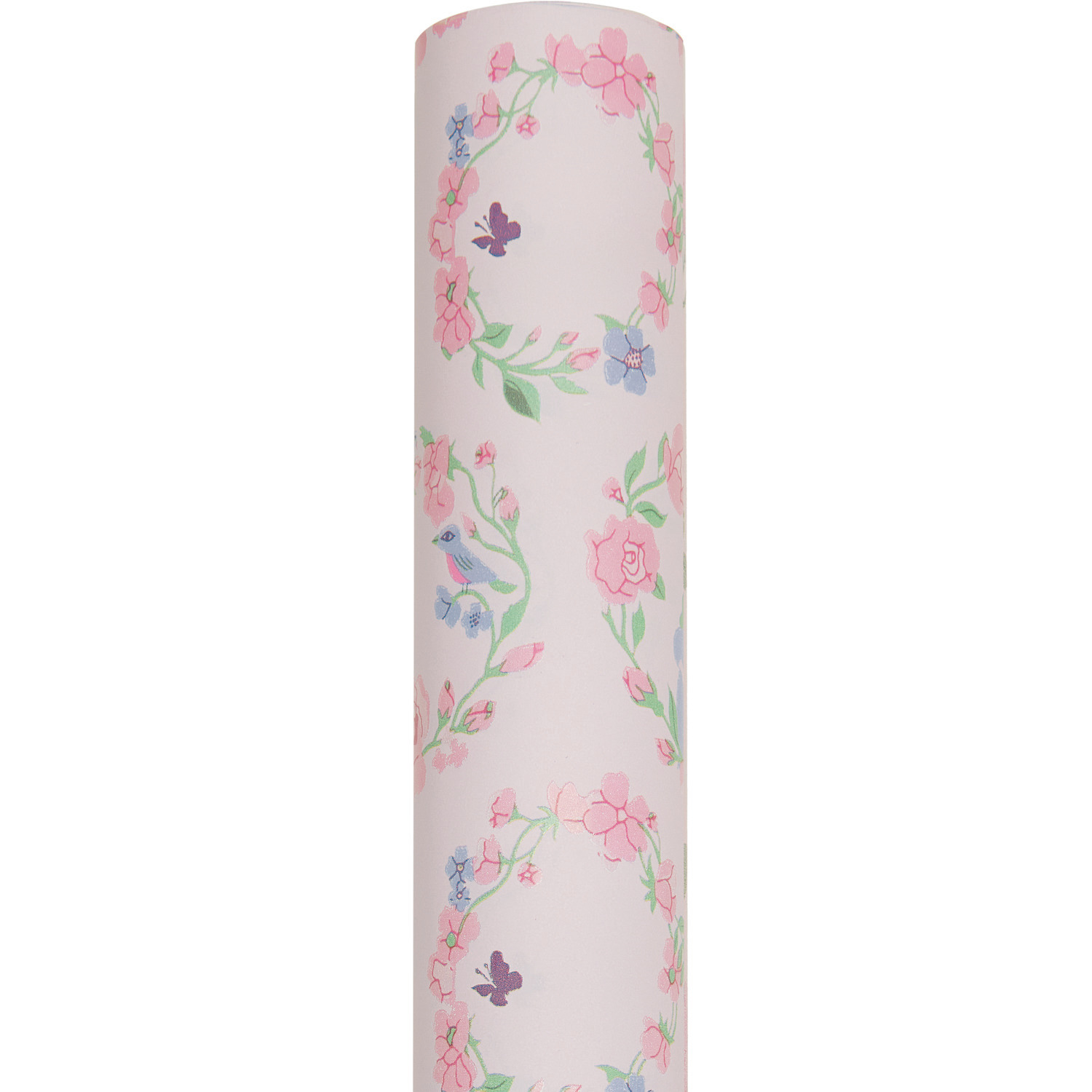 Geschenkpapier Rosen Kränze zeigt elegante Rosenkränze auf hochwertigem Papier von Rico Design, ideal für besondere Anlässe.