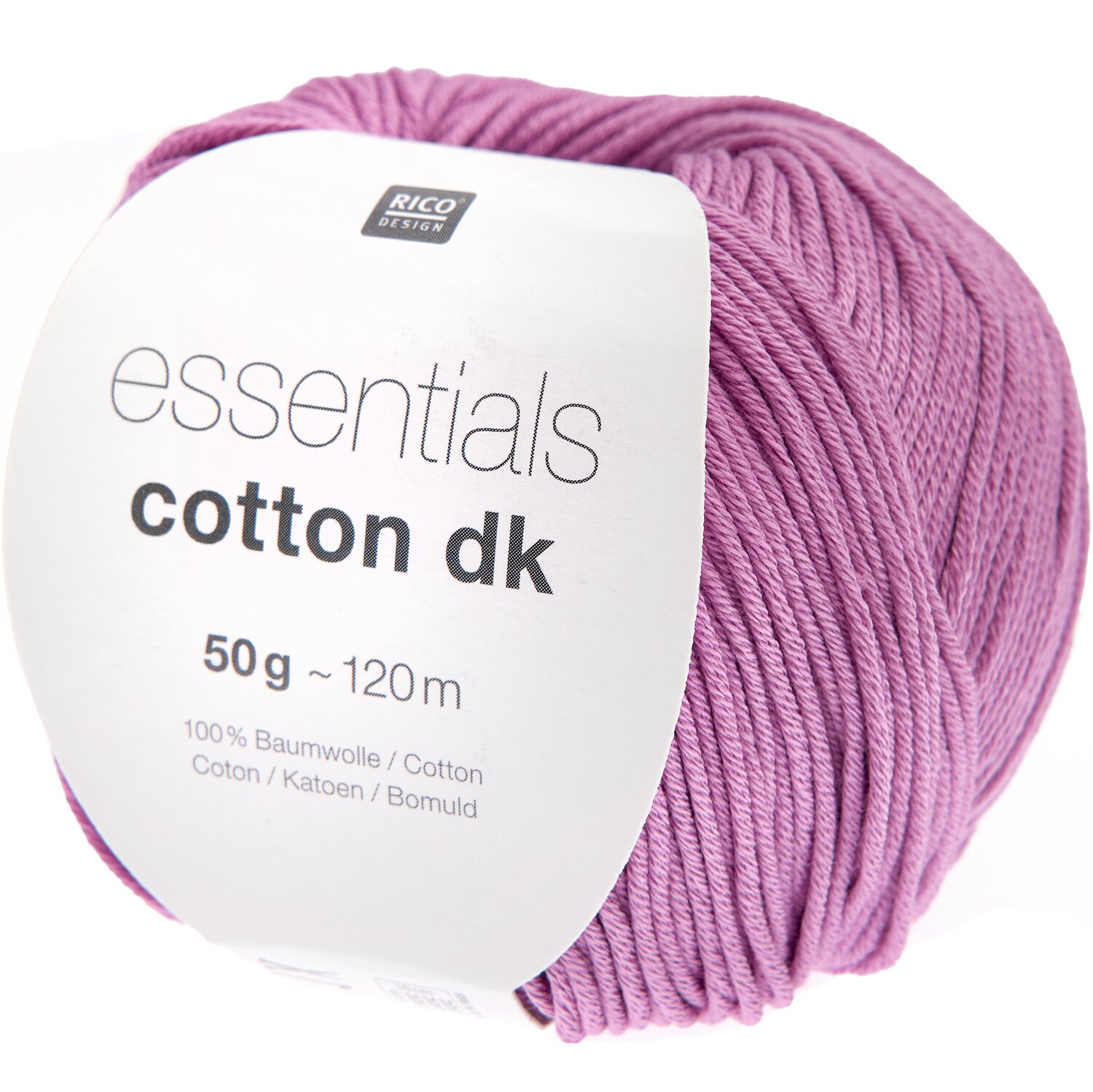 Essentials Cotton dk 50g 120m Farbe Violett von Rico Design