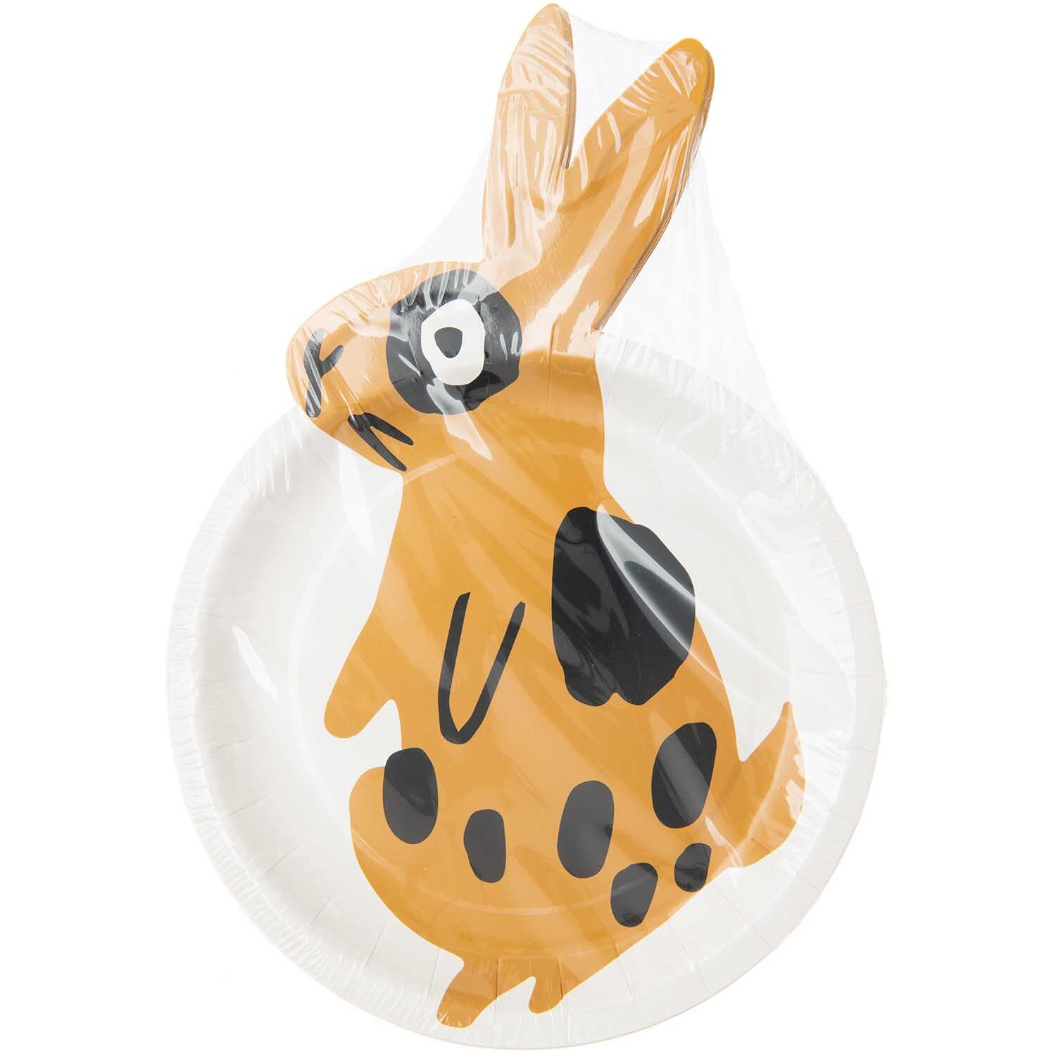 Pappteller Hase weiß 23x33cm 12 Stück von Rico Design