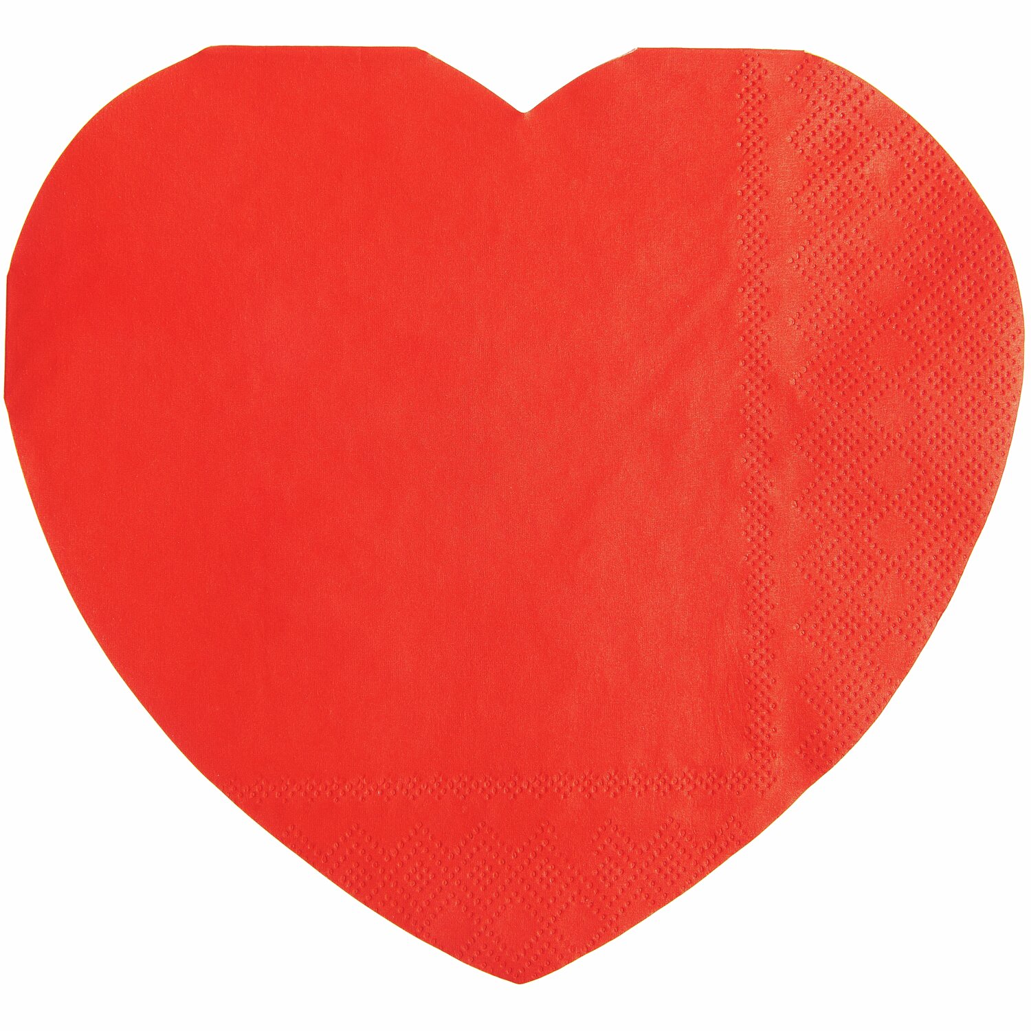 Serviette Herz 20 Stück, Rico Design. Rote herzförmige Serviette, 32x29,5cm, ideal für festliche Anlässe.