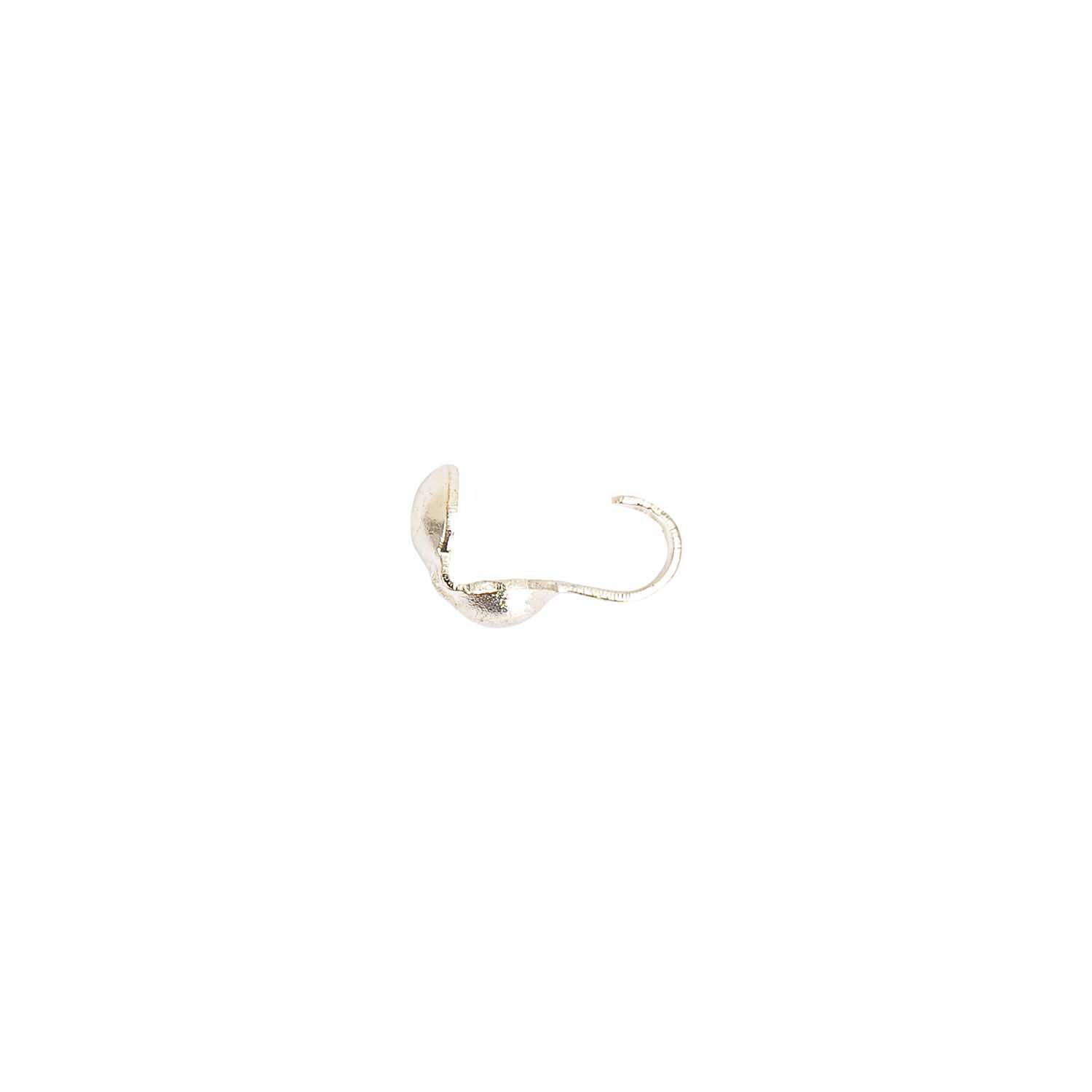 Quetschkalotten silber 8mm 10 Stück von Rico Design, ideal für Schmuckherstellung, Nahaufnahme.
