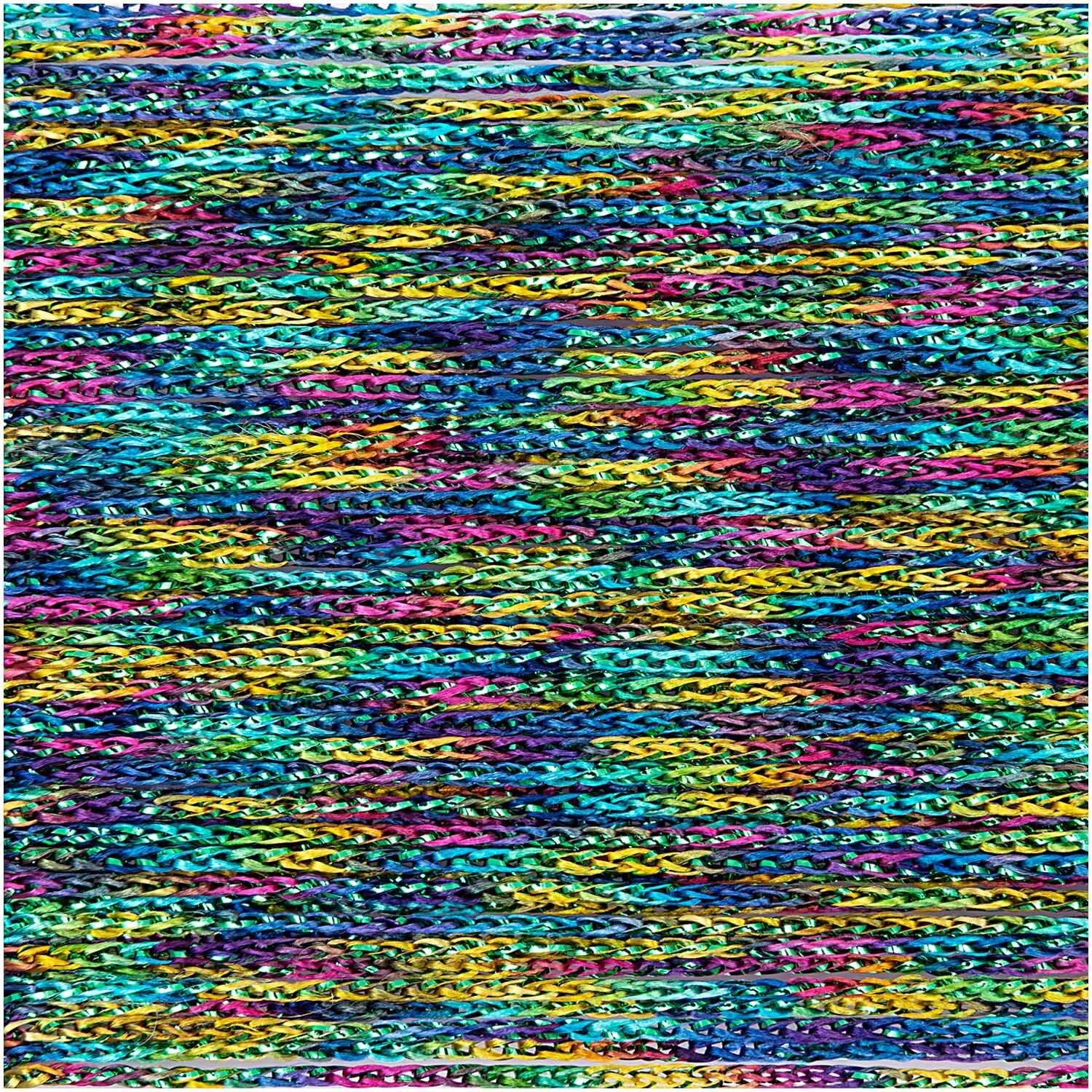 Creative Make it Glitter: Buntes Garn von Rico Design in Aqua, 25g, 100m, mit schimmerndem Effekt.