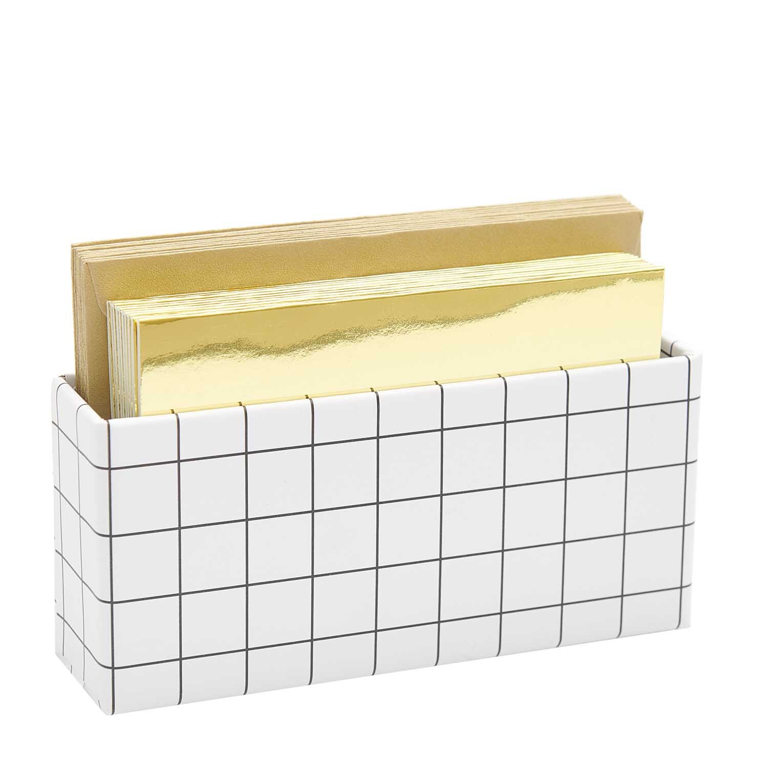 Paper Poetry Kartenset Spiegelkarton gold A7/C7 20-teilig von Rico Design