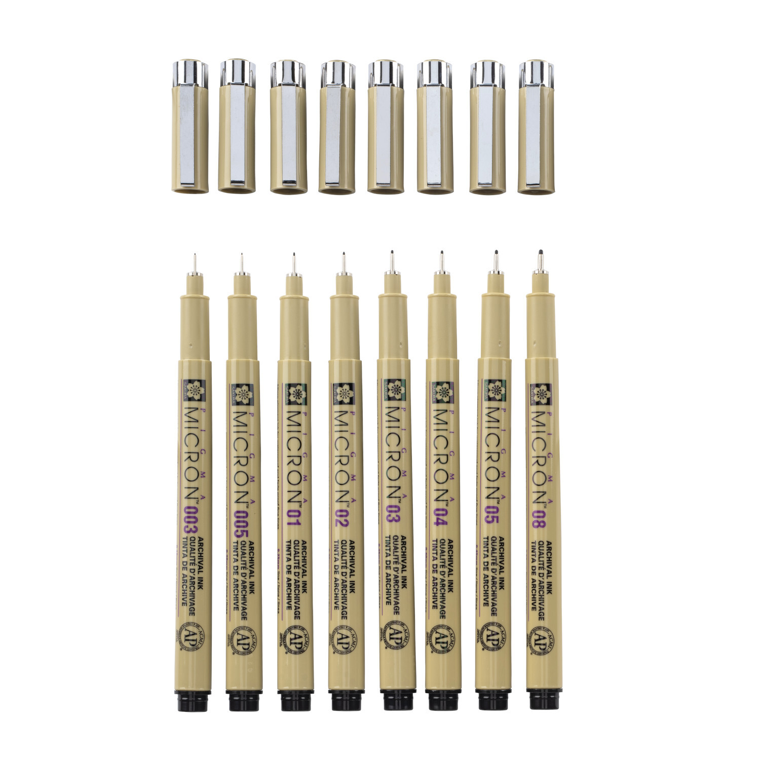 Pigment Liner Sakura Pigma Micron Fineliner Set 8 Stück von Royal Talens