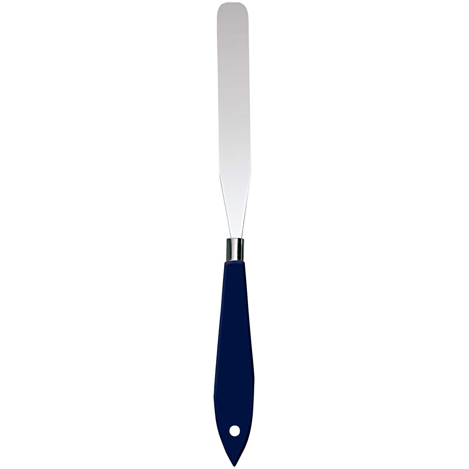 Spachtel blau Nr.17 von Rico Design mit blauem Griff und silberner Klinge, ideal zum Malen.