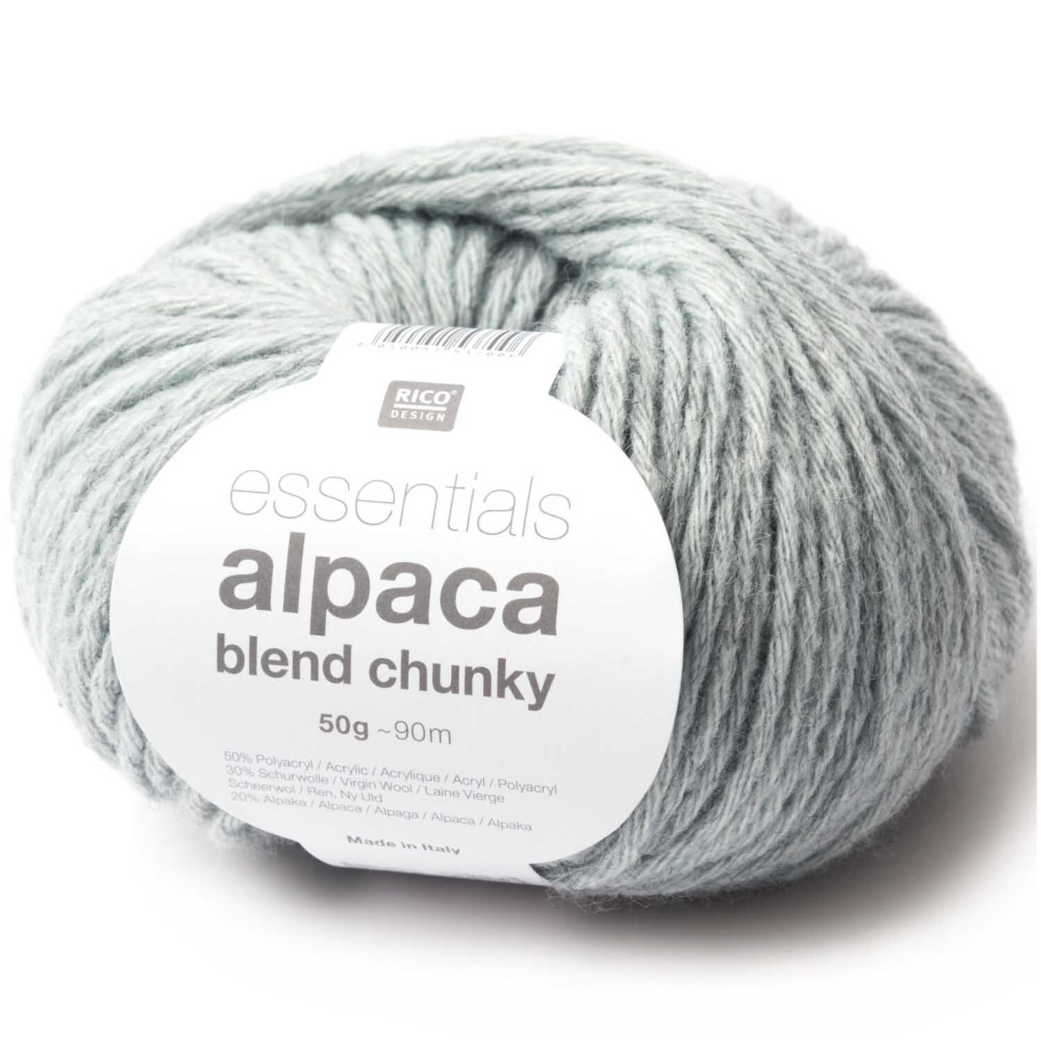 Essentials Alpaca Blend chunky von Rico Design: Weiches Garnknäuel in Creme-Puder, ideal für Strickprojekte.