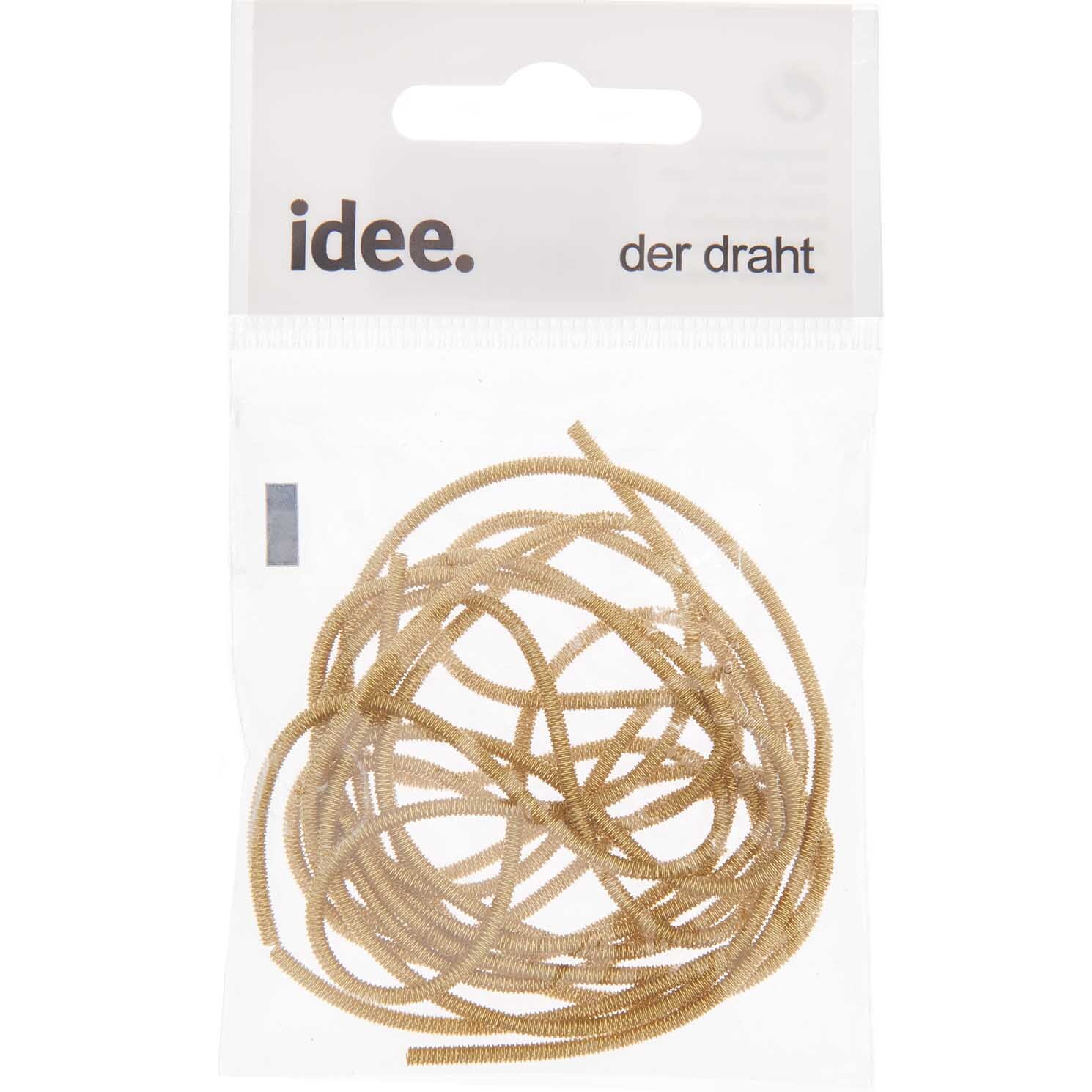 Bouillondraht mittel gold 2m von idee. Creativmarkt 