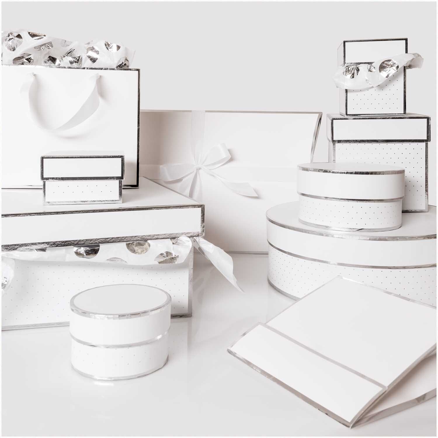 Paper Poetry Geschenktasche weiß Größe 32x24x10cm von Rico Design