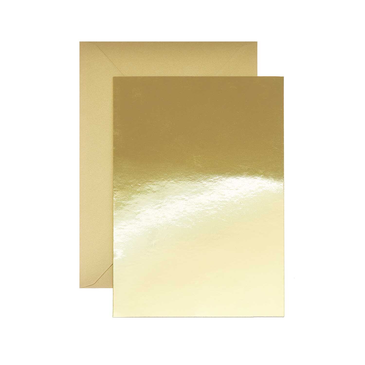Paper Poetry Kartenset Spiegelkarton gold A7/C7, 20-teilig, von Rico Design. Elegantes, glänzendes Kartenset in Gold für besondere Anlässe.