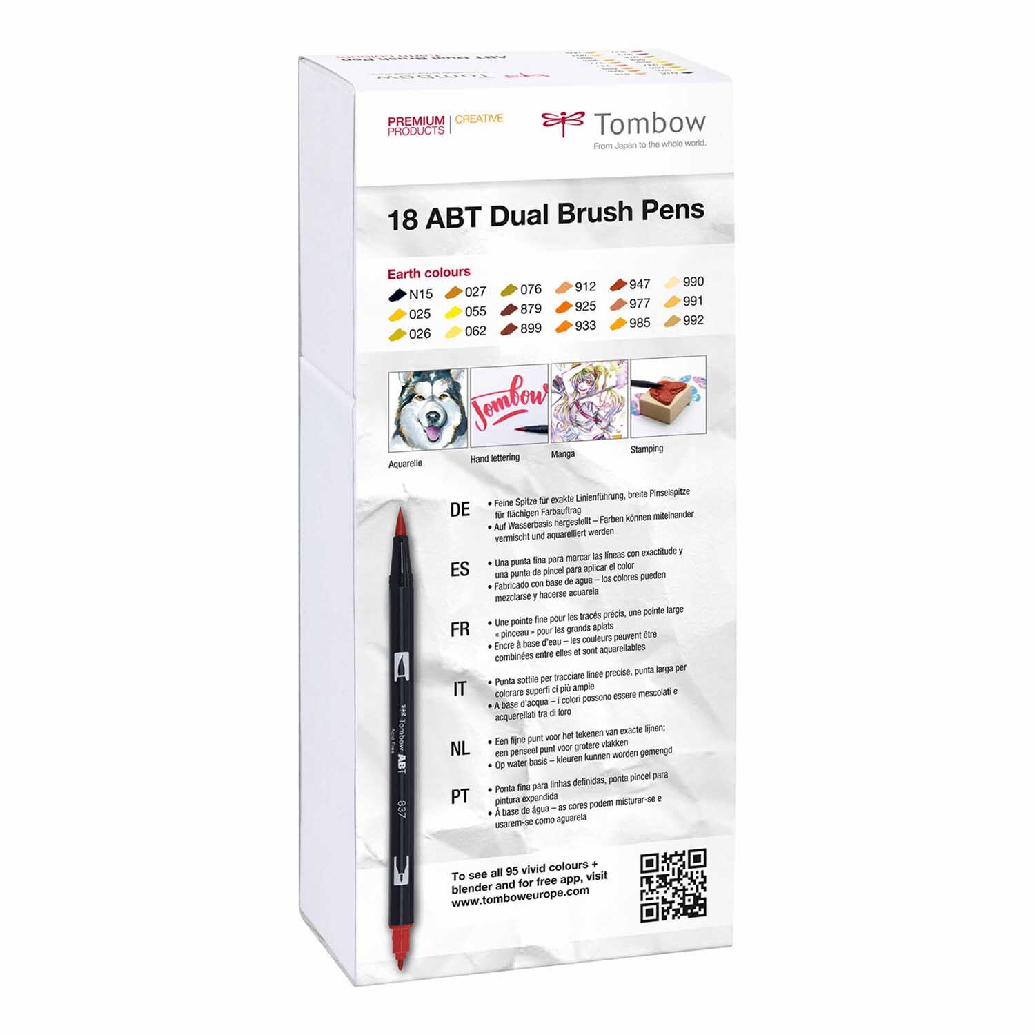 ABT Dual Brush Pen Erdfarben 18er Set von Royal Talens
