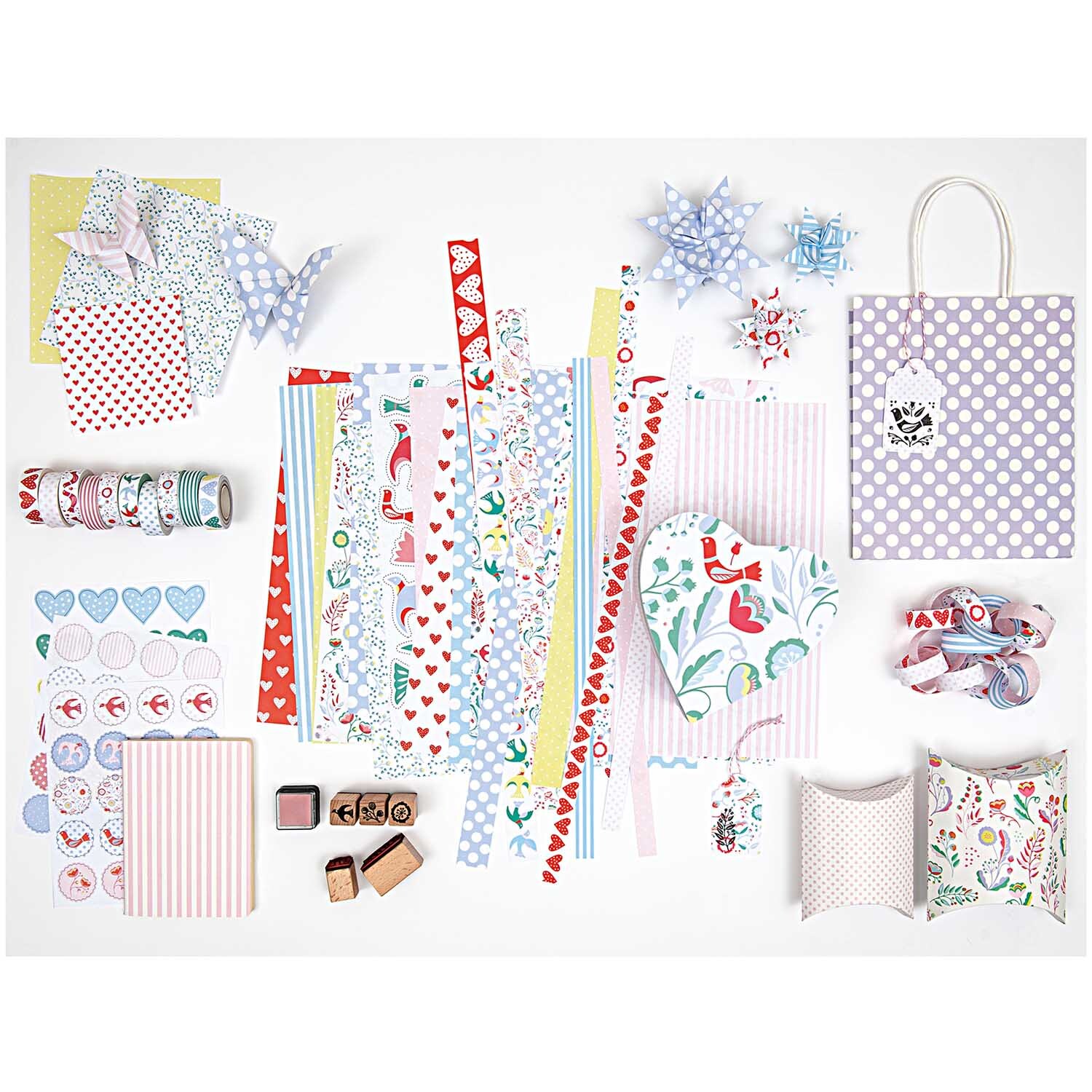 Paper Poetry Papierstreifen Romantic Flowers 80 Stück von Rico Design
