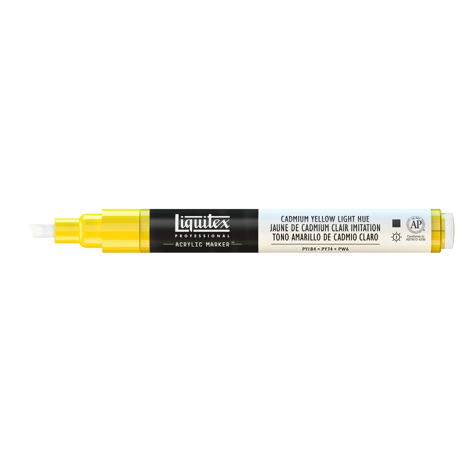Paint Acryl Marker 2-4mm in leuchtendem Gelb von Liquitex, ideal für präzises Malen und kreative Projekte.