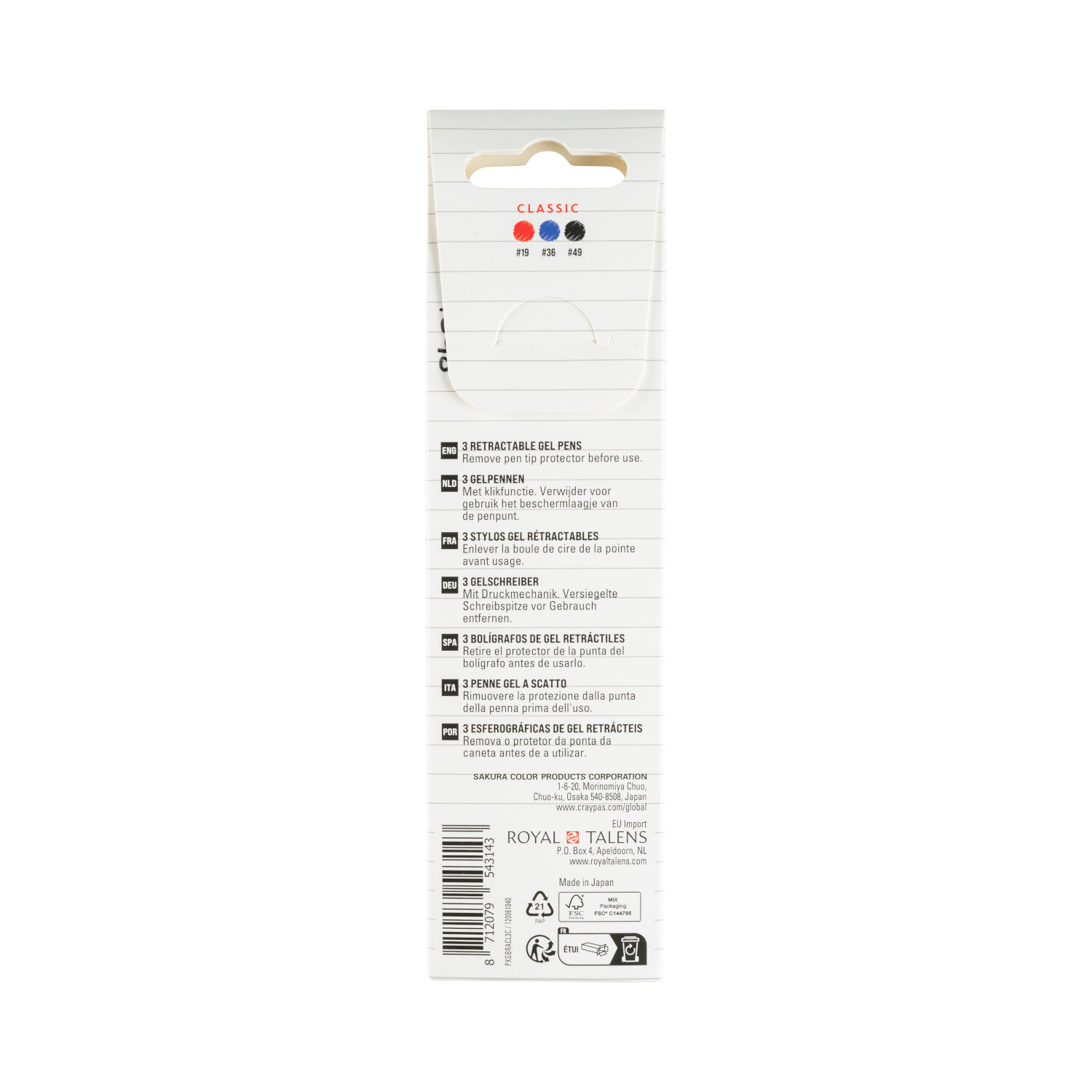 Gelly Roll Retractable Set Classic 3 Stück von Royal Talens