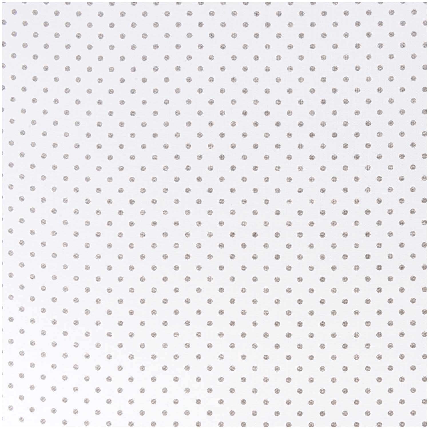 Stoff Punkte klein weiß-grau 50x140cm von Rico Design mit feinem Punktmuster auf hellem Hintergrund. Ideal für Nähprojekte.